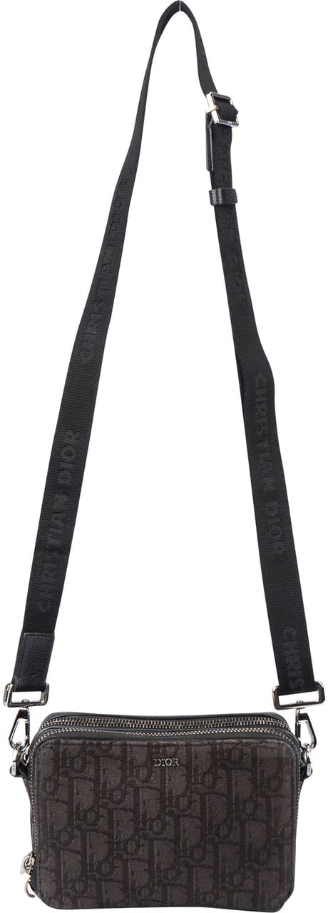 Dior Christian Dior Trotter Monogram Homme Crossbody Bag Zwart