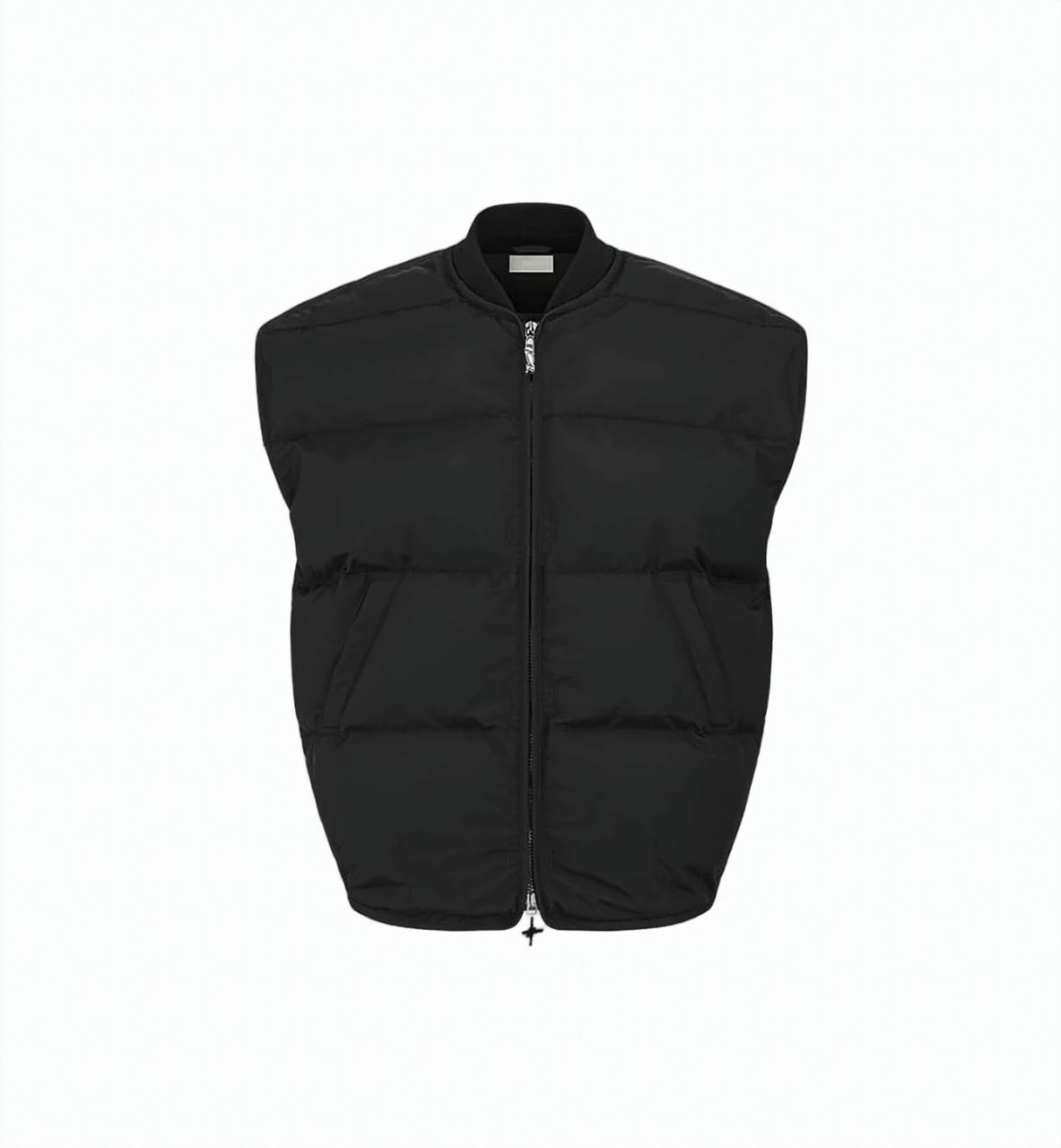 Dior Quilted Black Puffer Detachable Vest Jacket Zwart