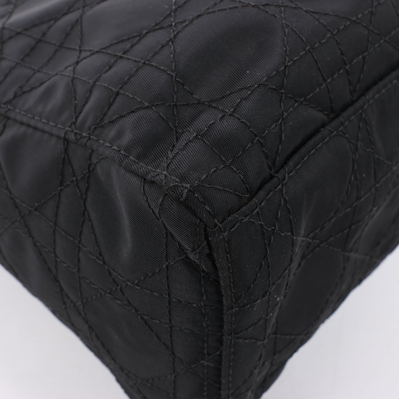 Dior Dior Lady Dior Cannage Nylon Handbag in Black Zwart