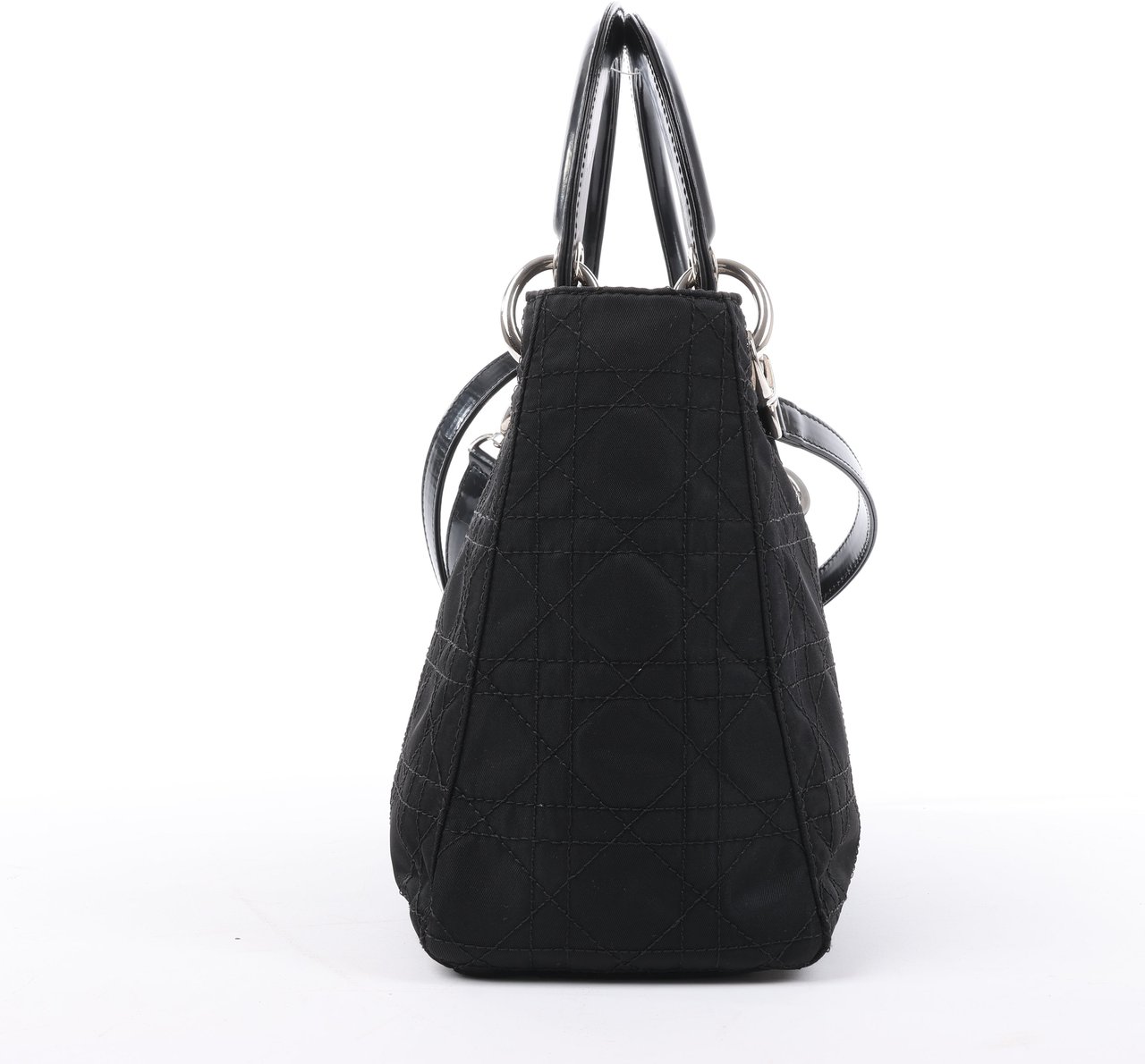 Dior Dior Lady Dior Cannage Nylon Handbag in Black Zwart