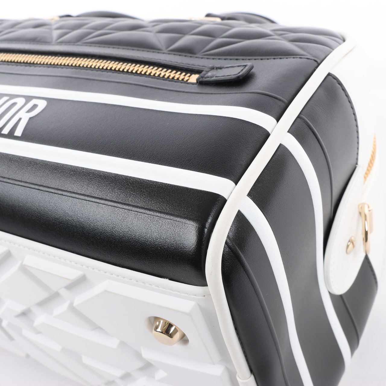 Dior Dior Large Dior Vibe Zip Bowling Bag in Black x White Divers