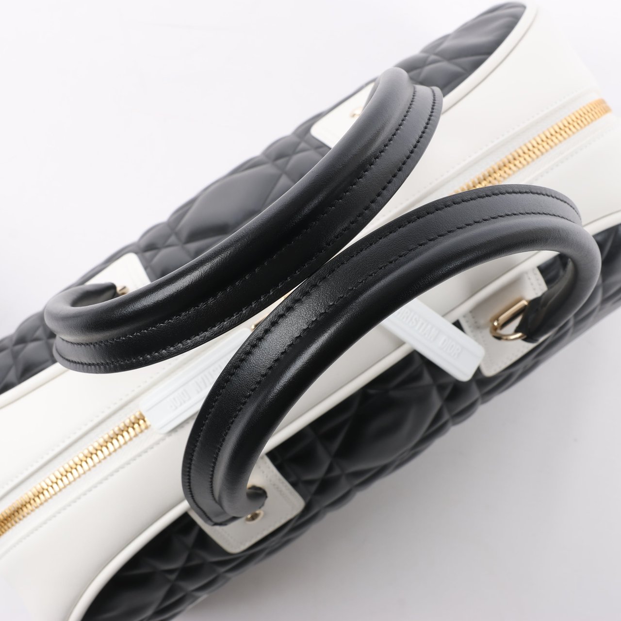 Dior Dior Large Dior Vibe Zip Bowling Bag in Black x White Divers