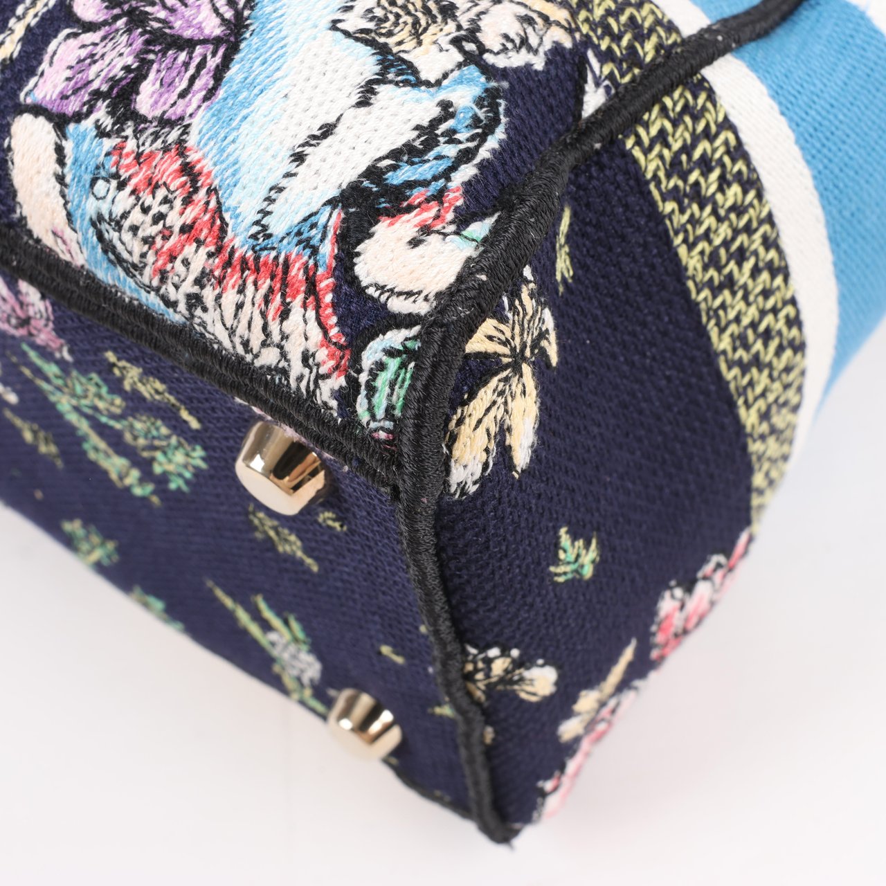 Dior Dior Lady D-Lite Canvas D-Constellation Embroidered Medium 2Way Handbag in Multicolor Divers