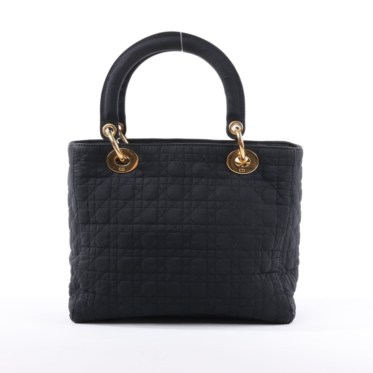 Dior Dior Lady Dior Cannage Nylon Handbag in Black Zwart