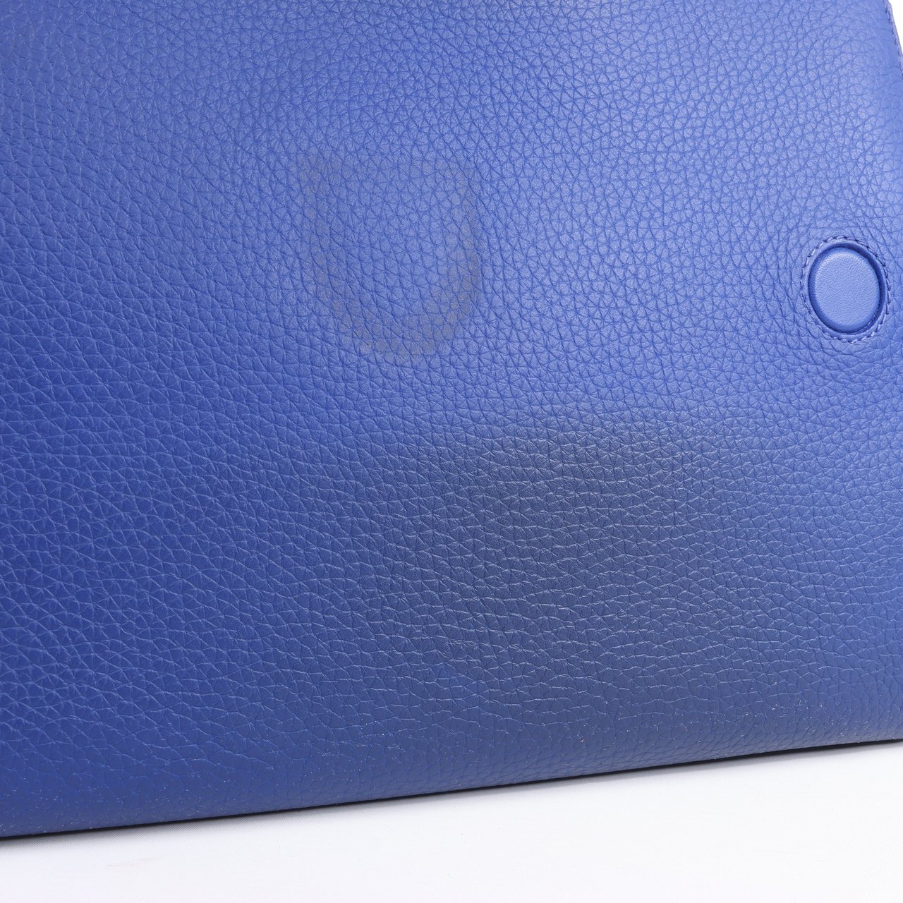 Dior Dior Diorever Medium Leather 2Way Handbag in Blue Blauw