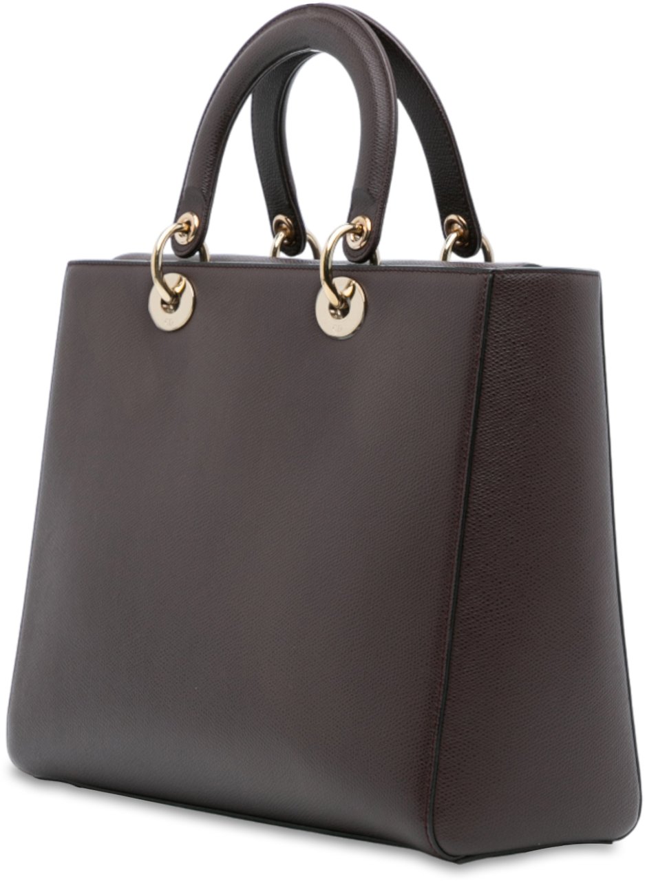 Dior Large Grained Calfskin Lady D Sire Rood