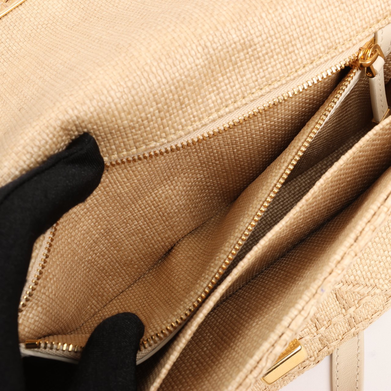 Dior Dior Caro Raffia x Leather Medium Shoulder Bag in Beige Beige