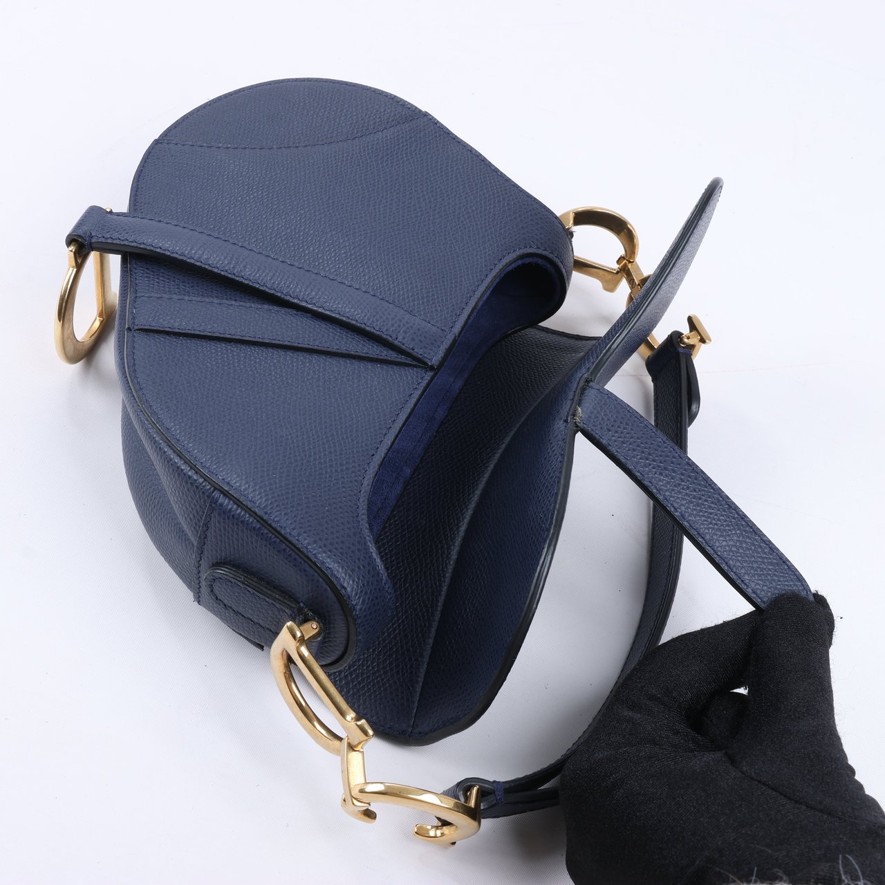 Dior Dior Saddle Mini Bag Leather Handbag in Navy Blue (Marketplaces) Navy