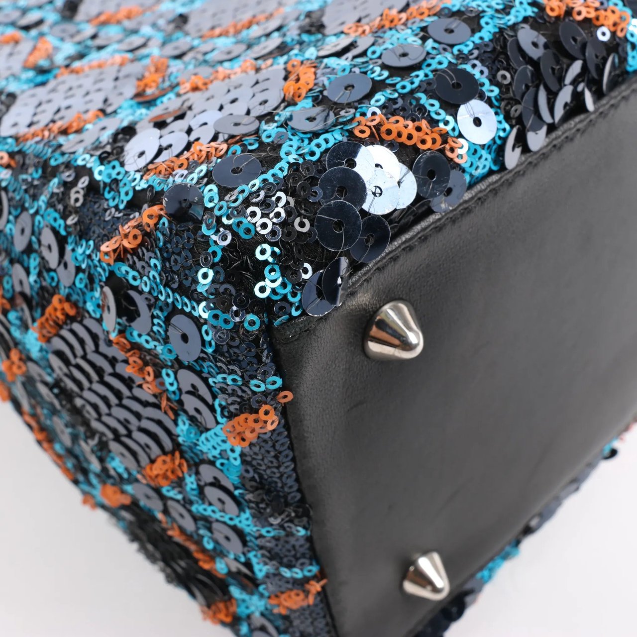 Dior Dior Lady Dior Sequins Medium Handbag in Navy Blue Navy