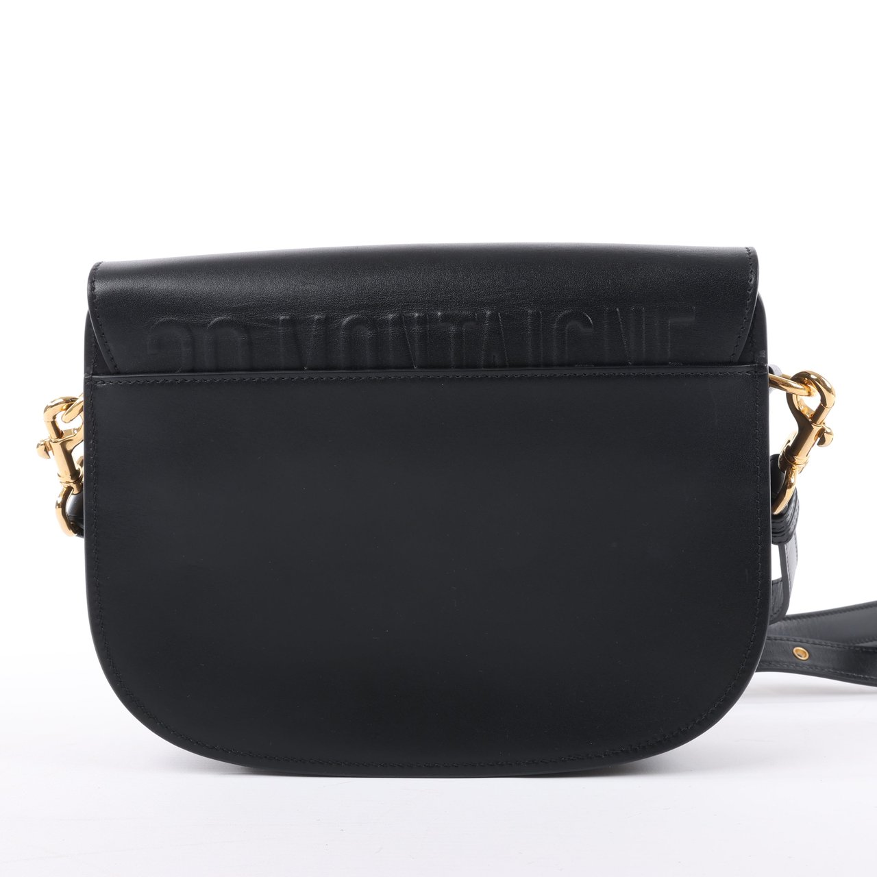 Dior Dior Bobby Medium Calfskin Flap Shoulder Bag in Black Zwart
