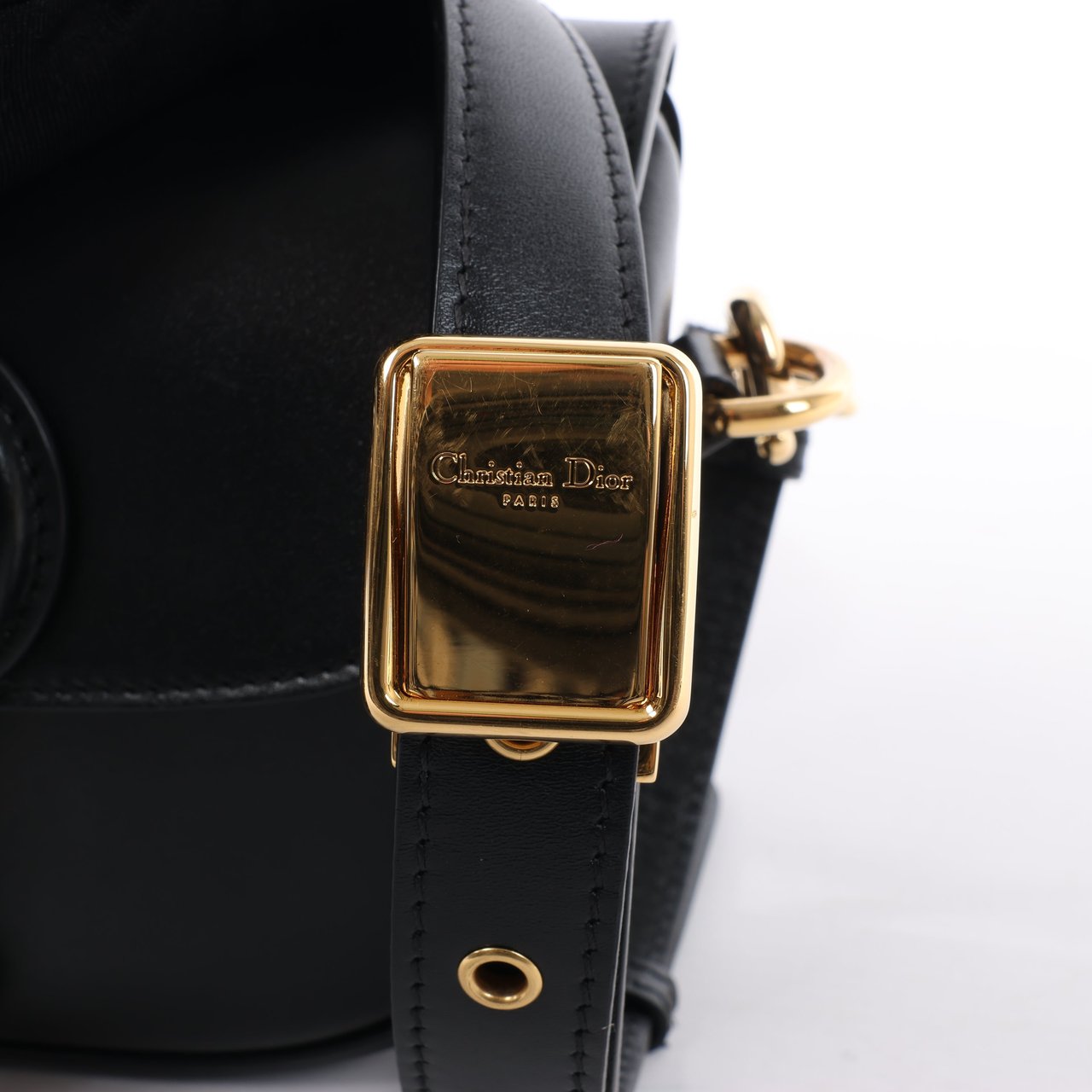 Dior Dior Bobby Small Calfskin Flap Shoulder Bag in Black Zwart