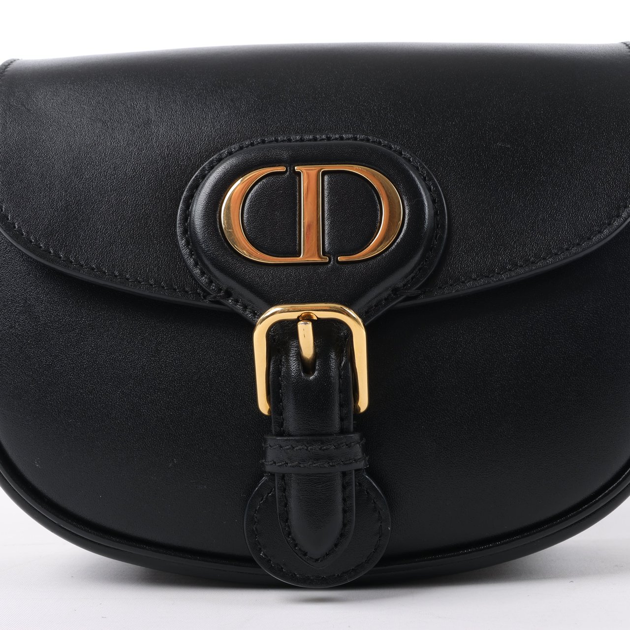 Dior Dior Bobby Small Calfskin Flap Shoulder Bag in Black Zwart