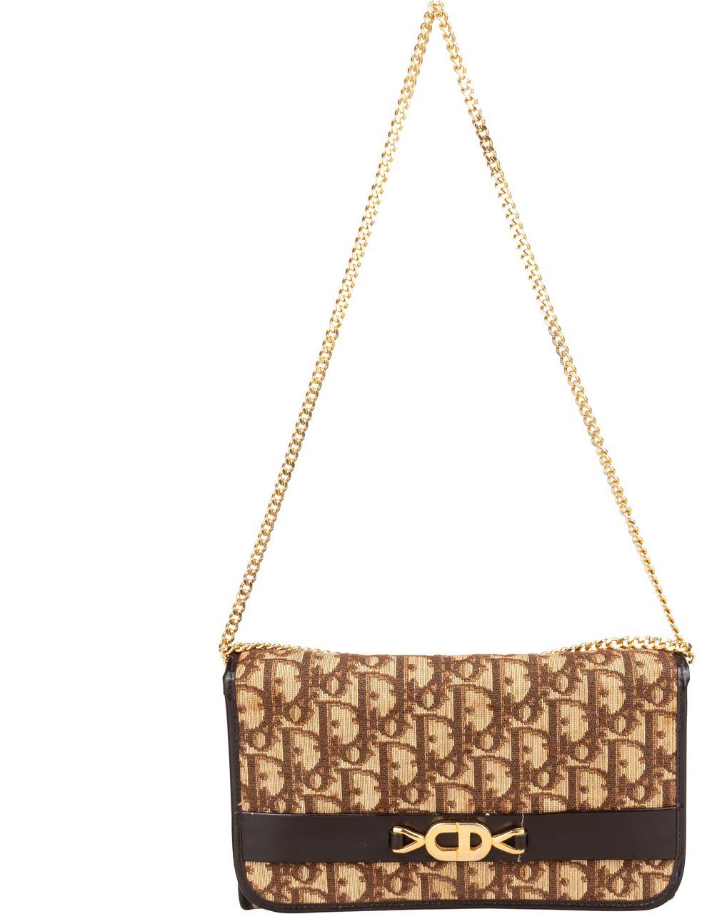 Dior Christian Dior Trotter Monogram Shoulder Bag Bruin