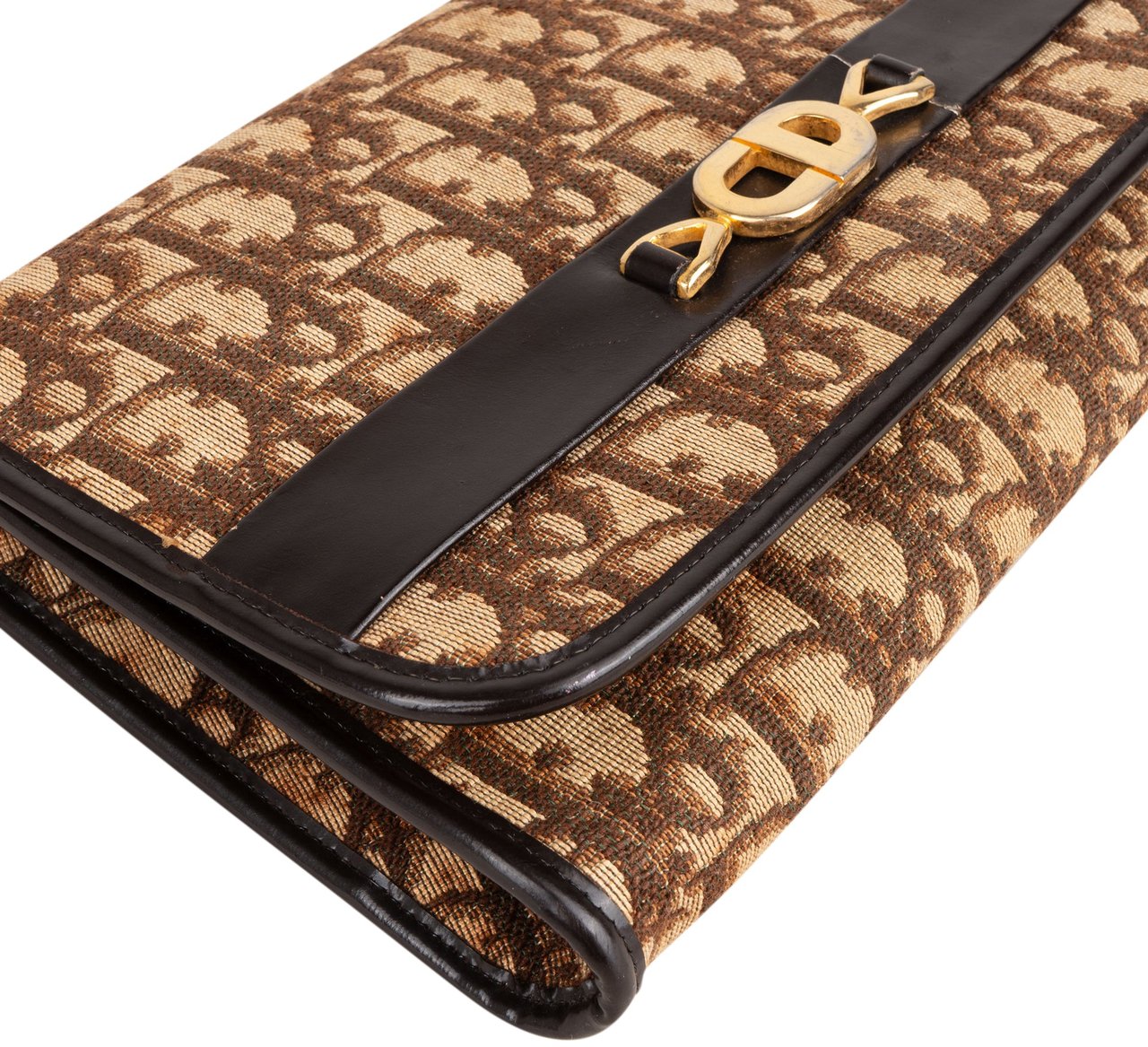 Dior Christian Dior Trotter Monogram Shoulder Bag Bruin