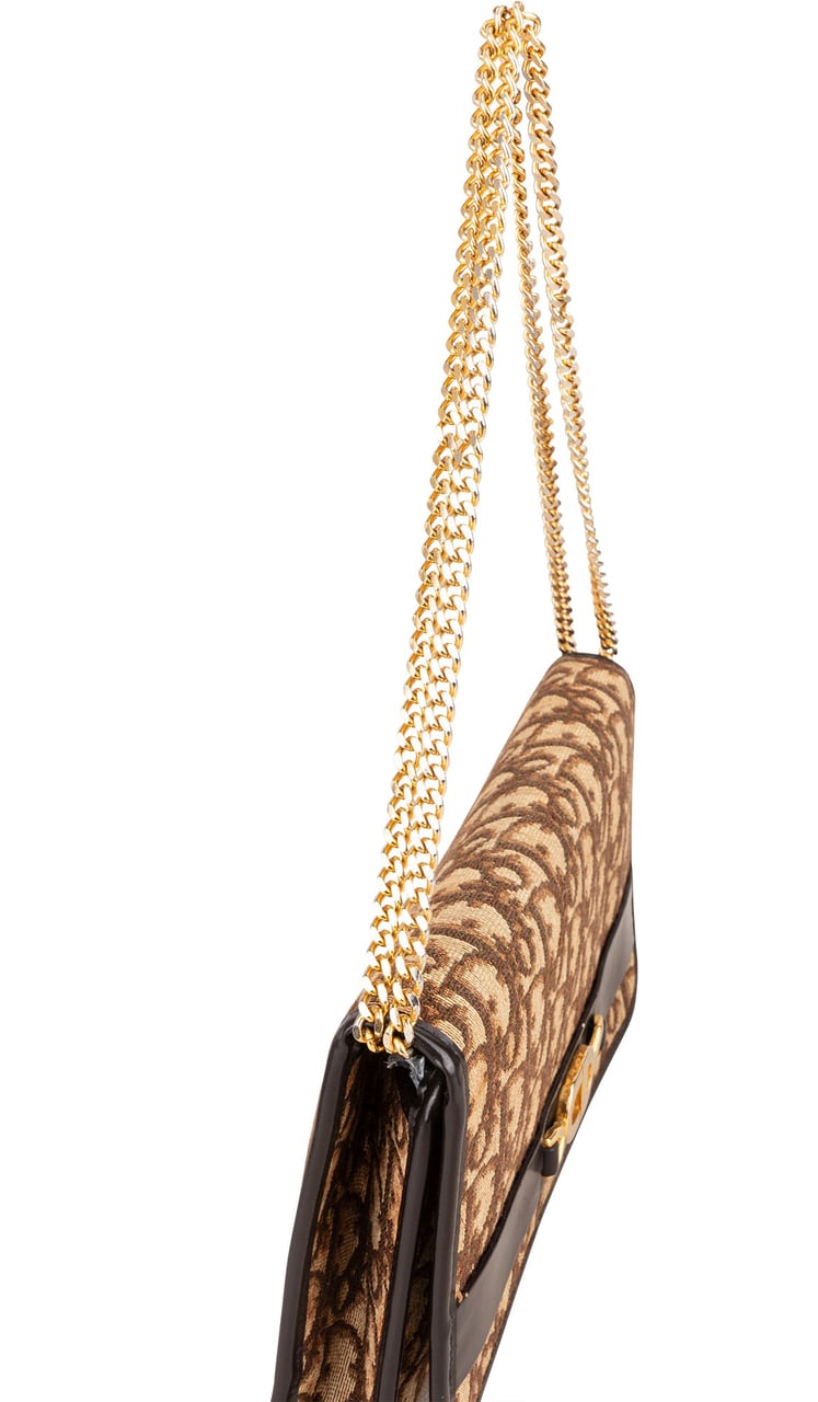 Dior Christian Dior Trotter Monogram Shoulder Bag Bruin