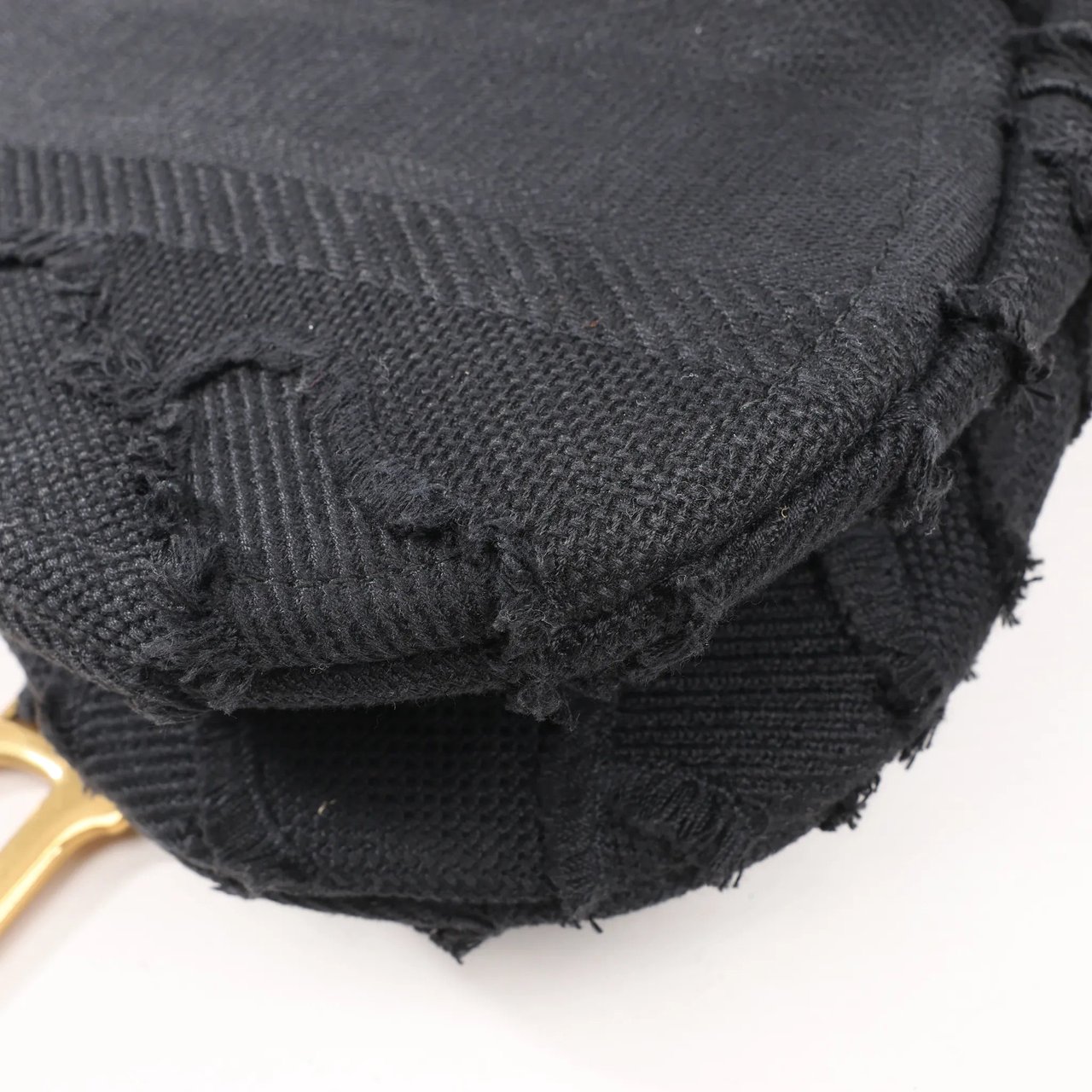 Dior Dior Saddle Classic Bag Canvas Shoulder Bag in Black Zwart