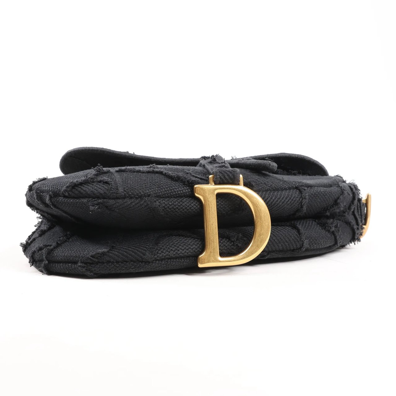 Dior Dior Saddle Classic Bag Canvas Shoulder Bag in Black Zwart