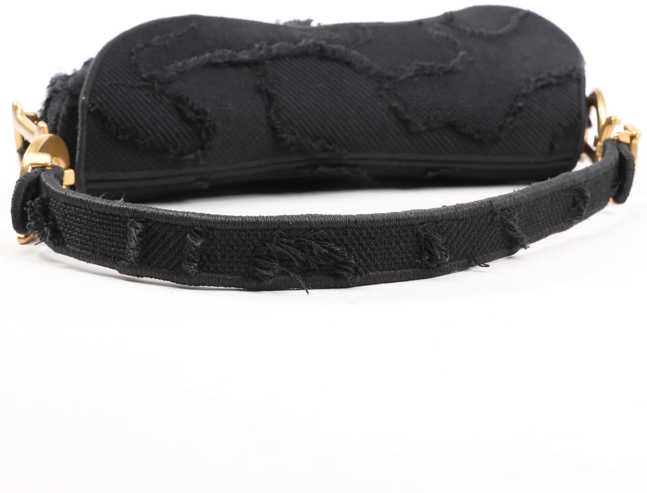 Dior Dior Saddle Classic Bag Canvas Shoulder Bag in Black Zwart