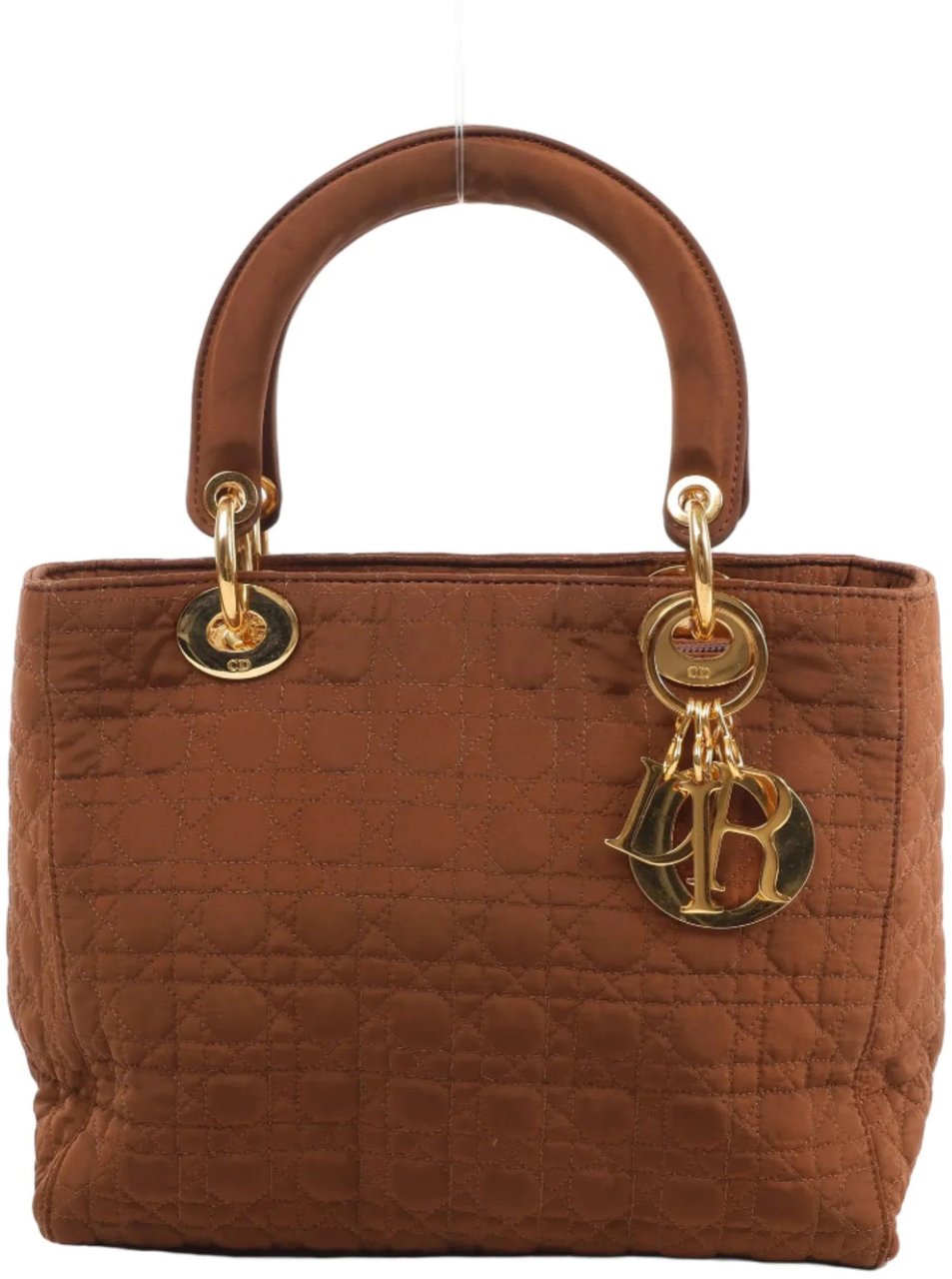 Dior Dior Lady Dior Cannage Nylon Handbag in Brown Bruin