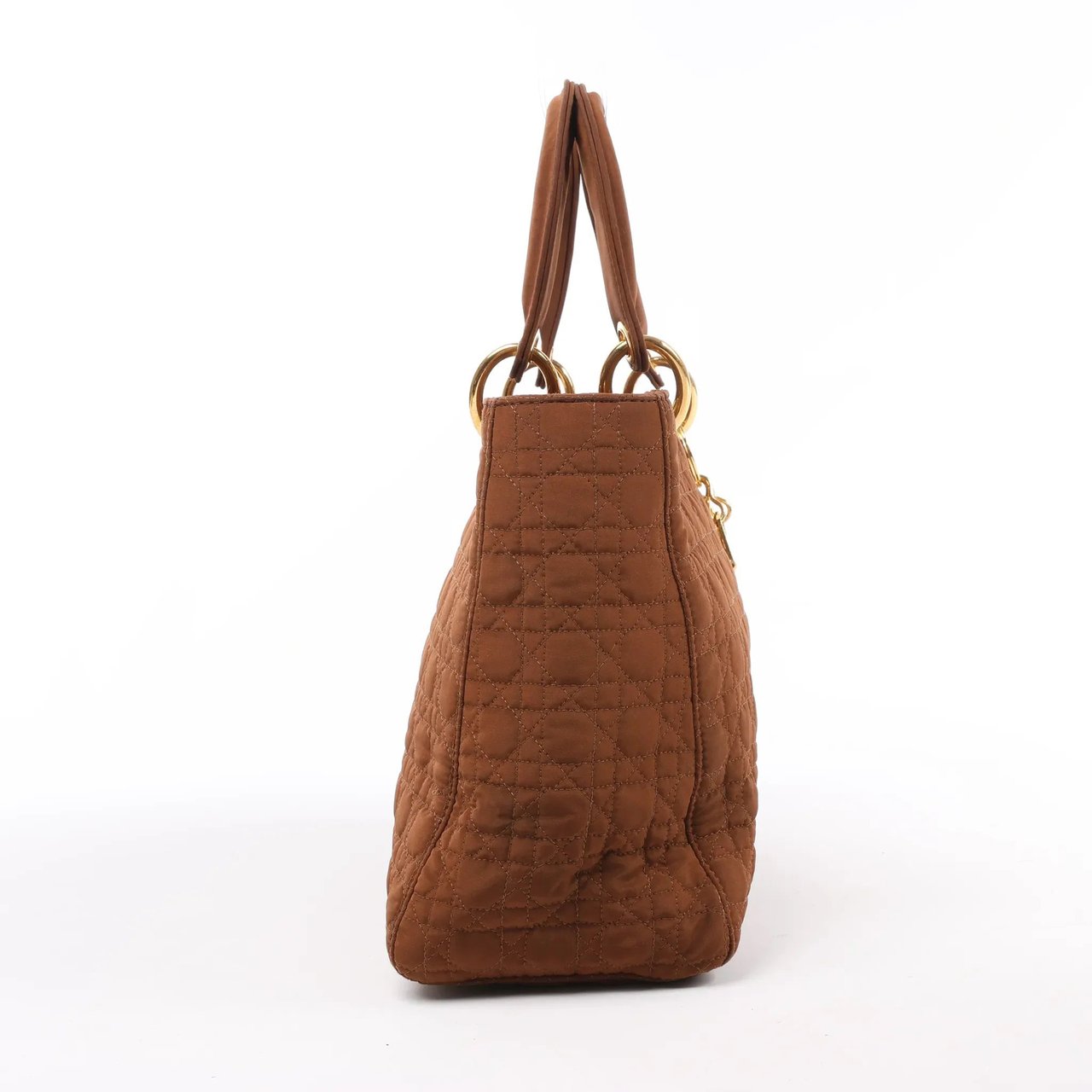 Dior Dior Lady Dior Cannage Nylon Handbag in Brown Bruin