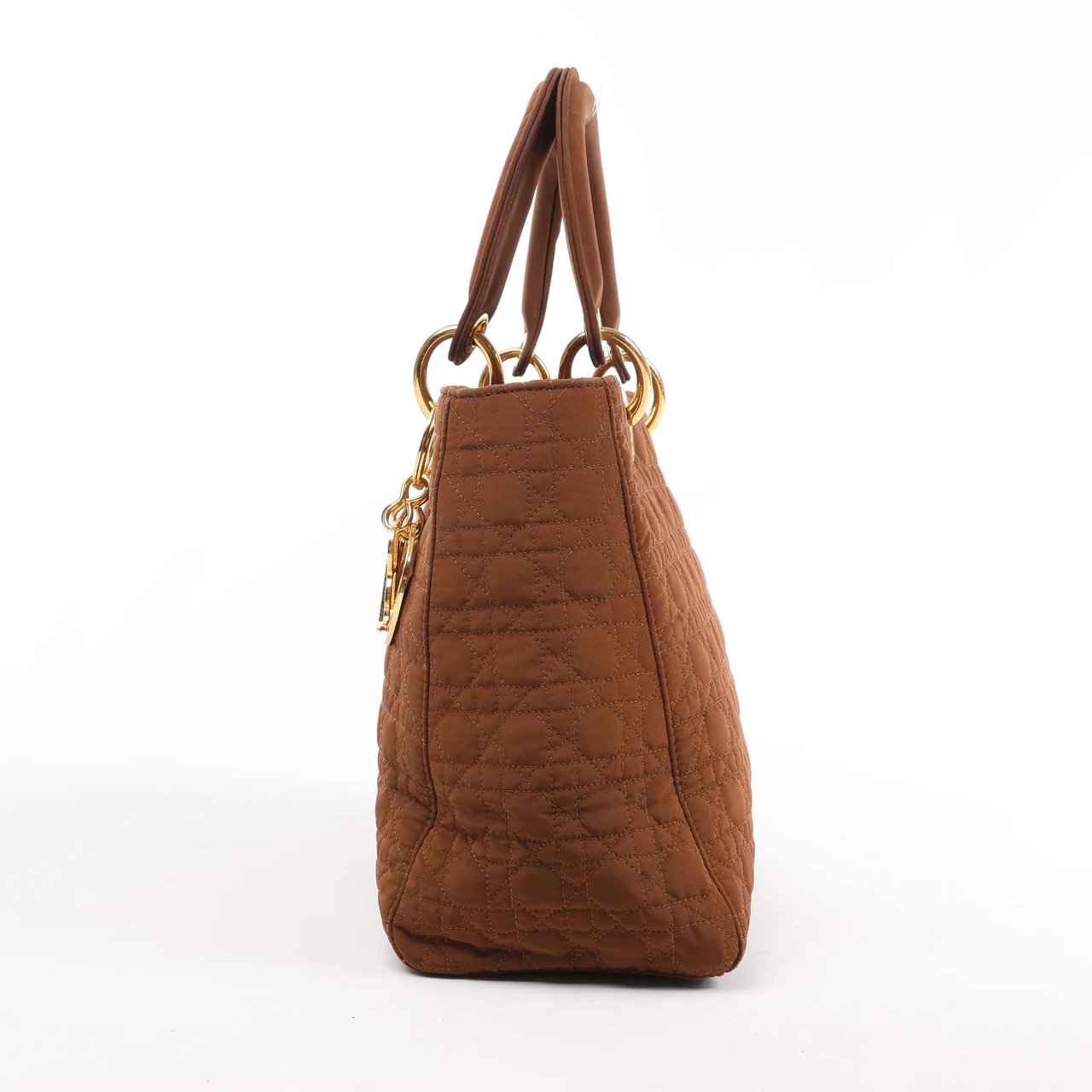 Dior Dior Lady Dior Cannage Nylon Handbag in Brown Bruin