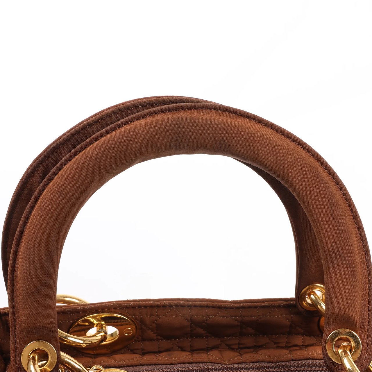 Dior Dior Lady Dior Cannage Nylon Handbag in Brown Bruin