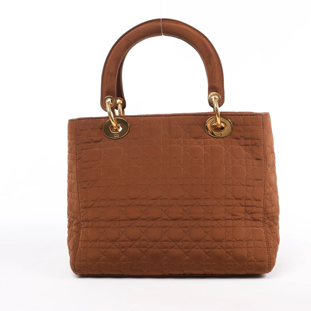 Dior Dior Lady Dior Cannage Nylon Handbag in Brown Bruin