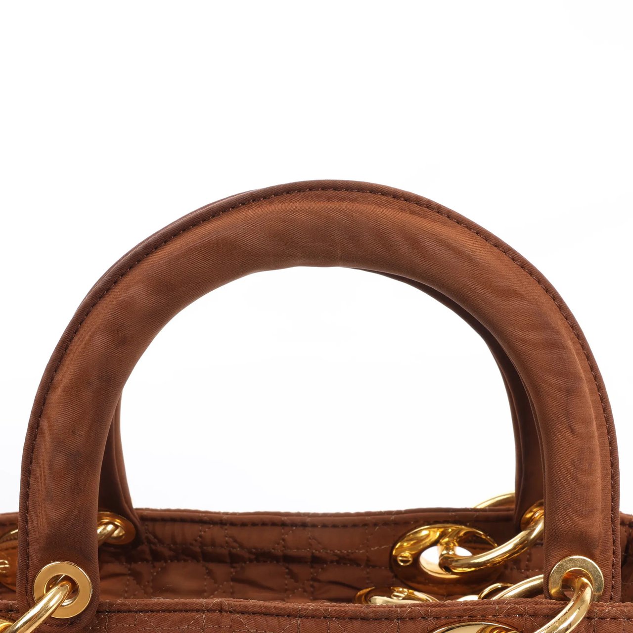 Dior Dior Lady Dior Cannage Nylon Handbag in Brown Bruin