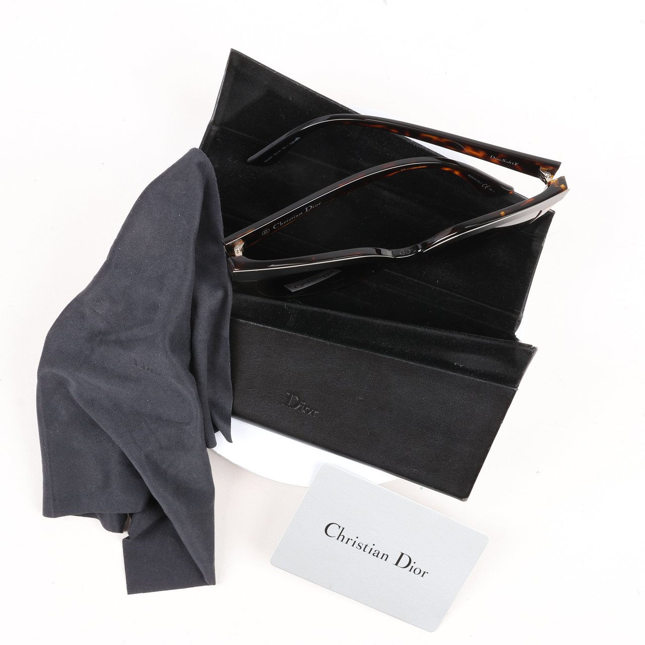 Dior Dior Brown Havana Dior Soft 1 Cat Eye Sunglasses Bruin