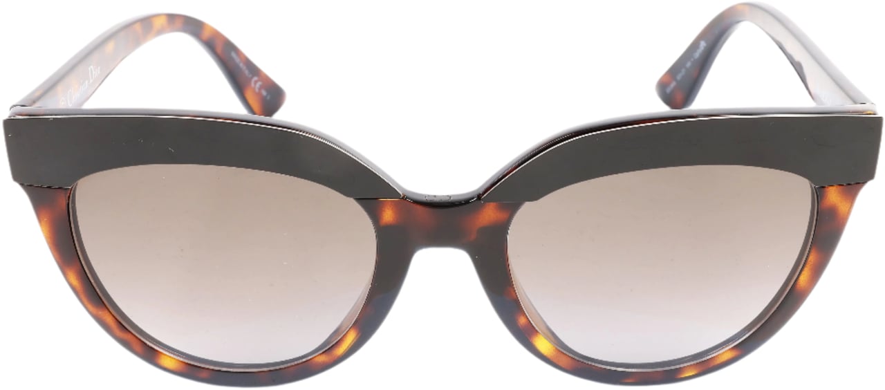 Dior Dior Brown Havana Dior Soft 1 Cat Eye Sunglasses Bruin