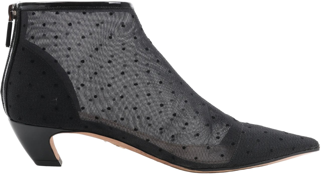 Dior Dior Mesh DIOR PRETTY Ankle Boots in Black, Size 37.5 EU Zwart