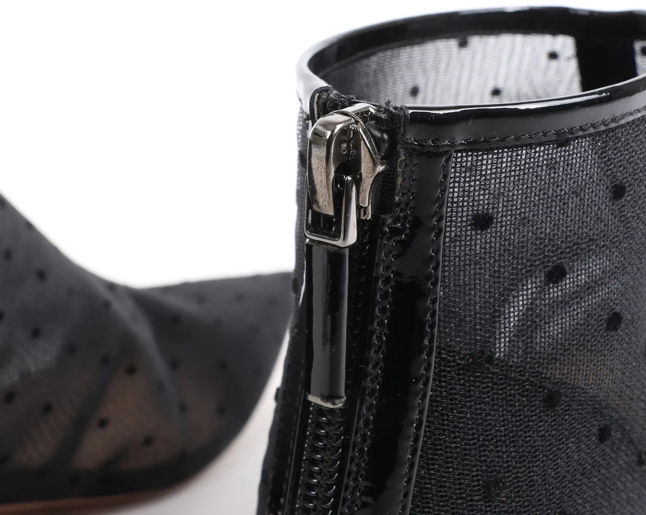 Dior Dior Mesh DIOR PRETTY Ankle Boots in Black, Size 37.5 EU Zwart