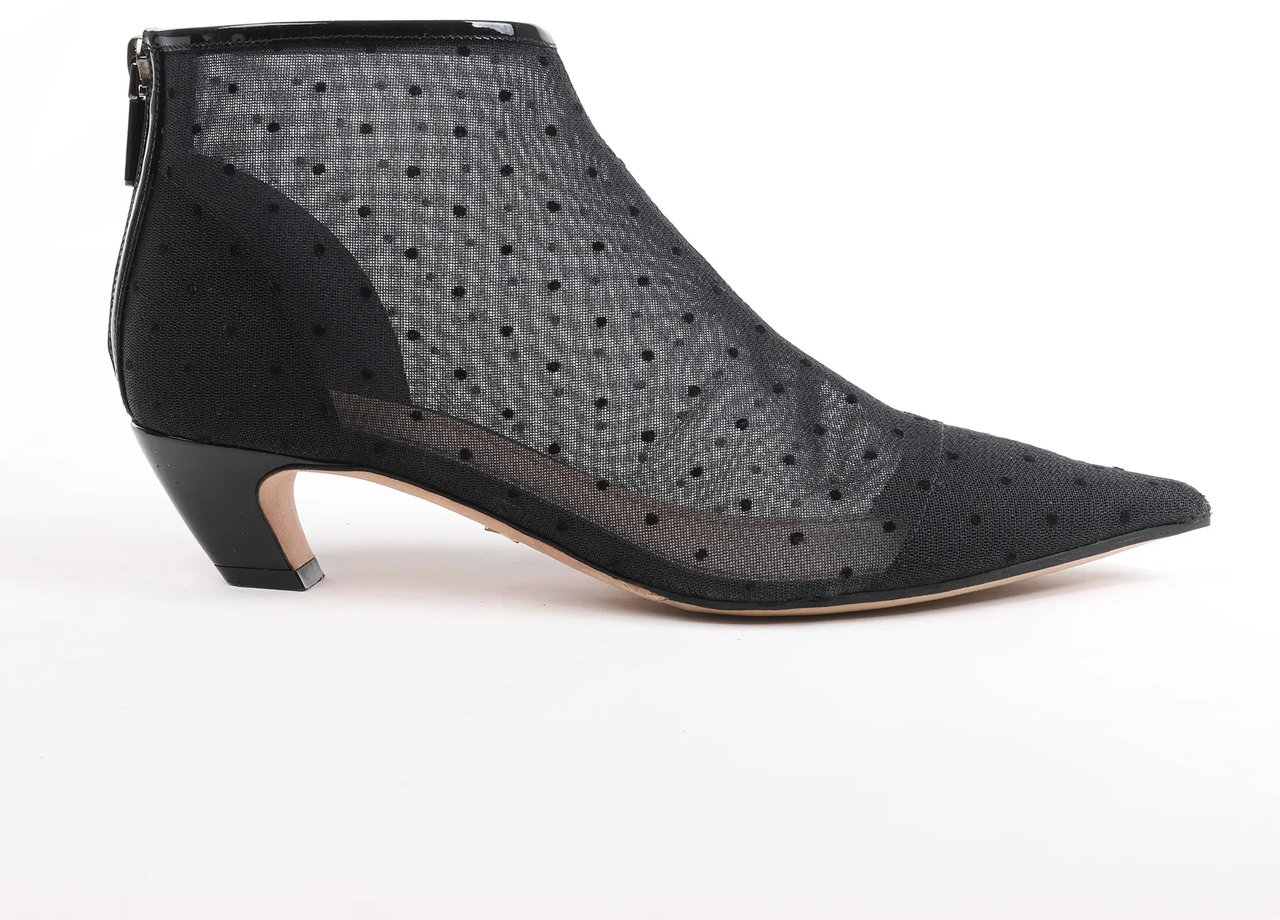 Dior Dior Mesh DIOR PRETTY Ankle Boots in Black, Size 37.5 EU Zwart