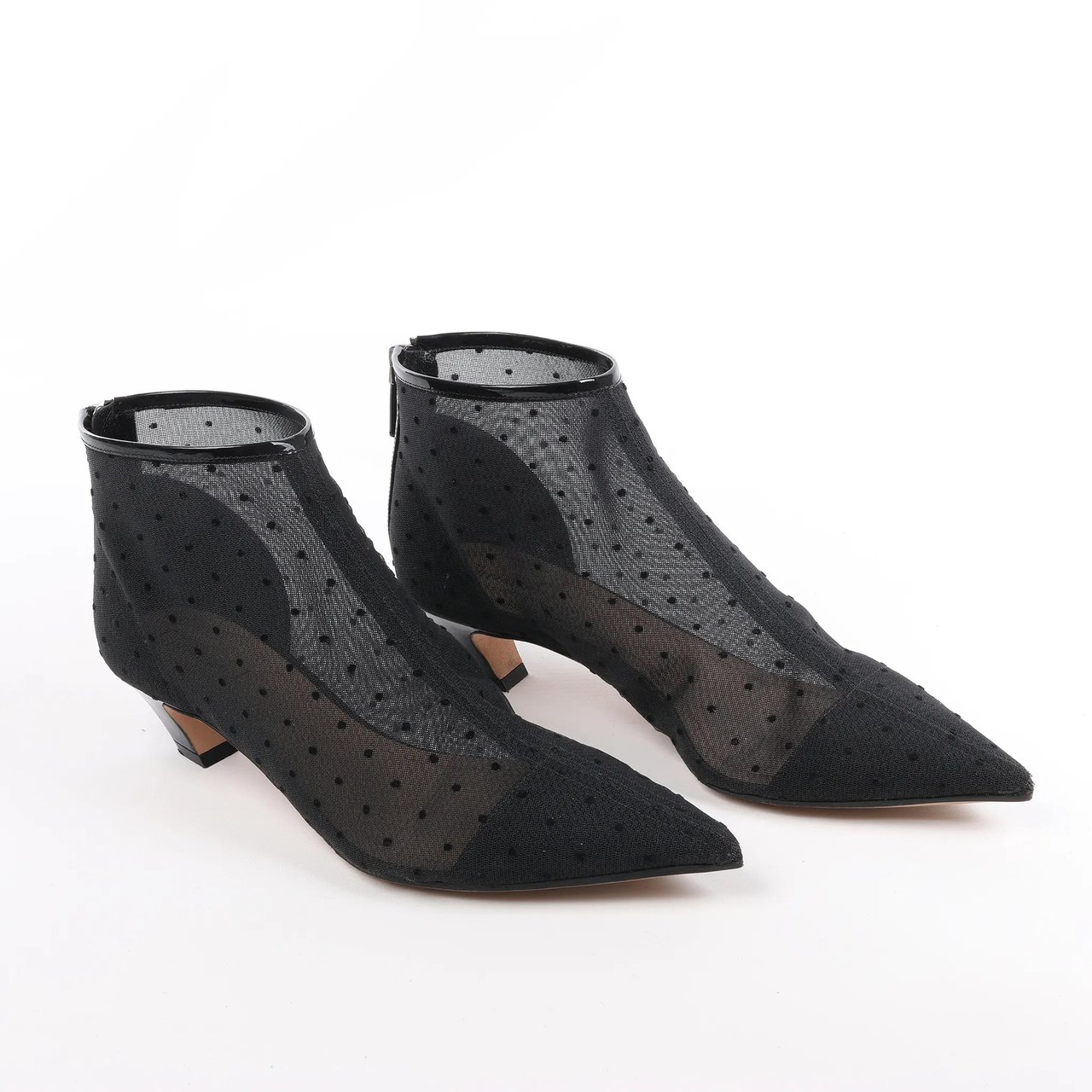 Dior Dior Mesh DIOR PRETTY Ankle Boots in Black, Size 37.5 EU Zwart