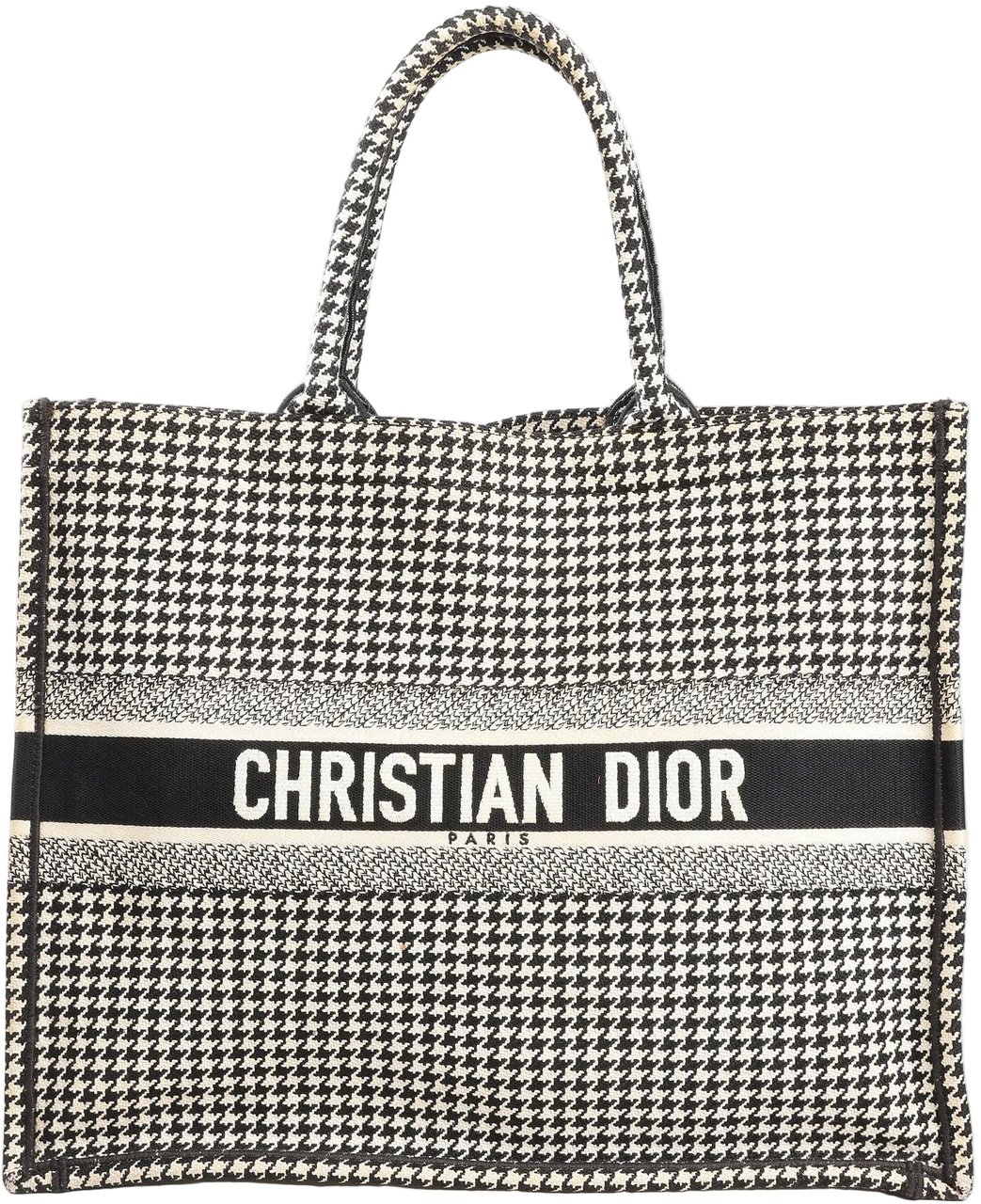 Dior Dior Book Tote Large Canvas Shoulder Bag in Black x White Divers