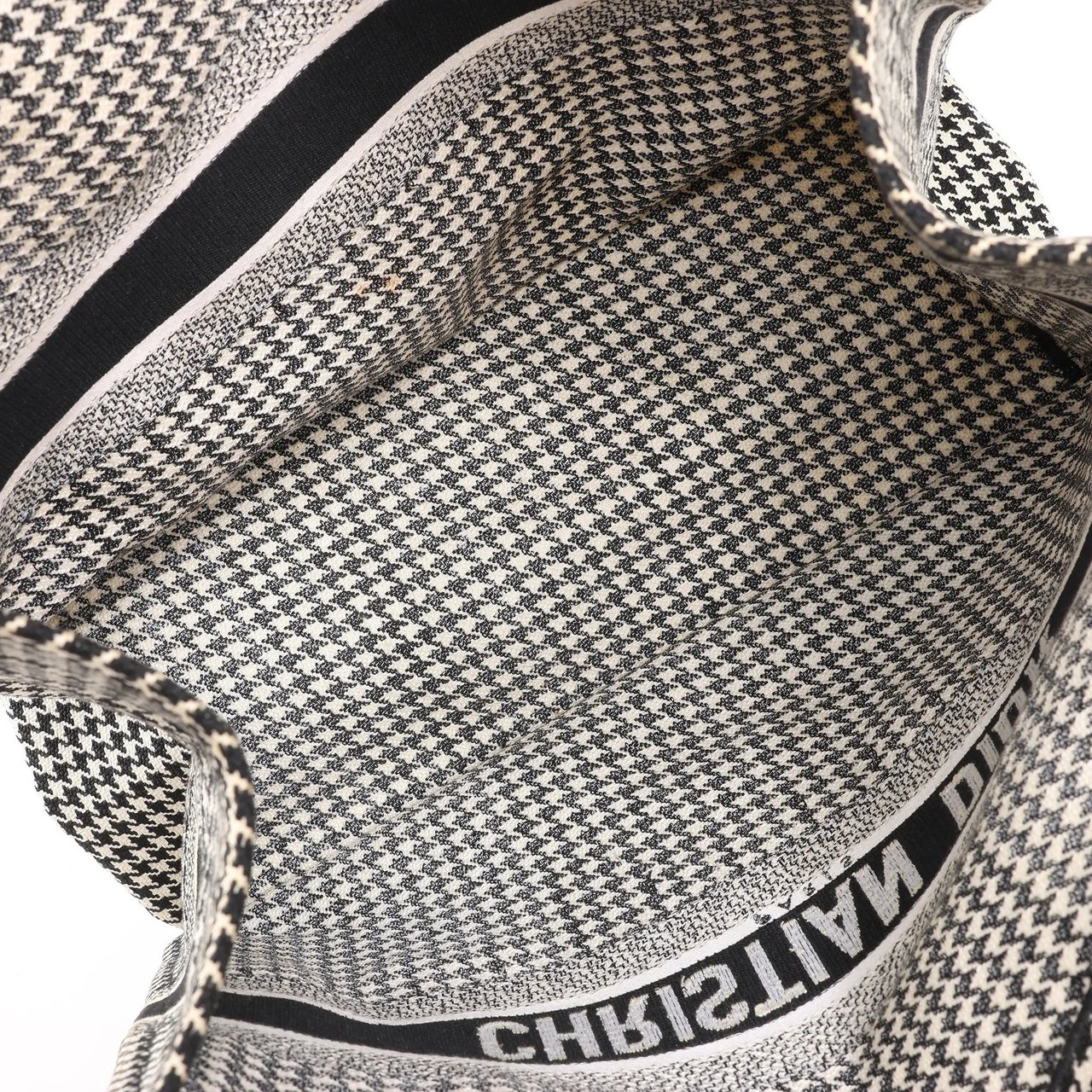 Dior Dior Book Tote Large Canvas Shoulder Bag in Black x White Divers