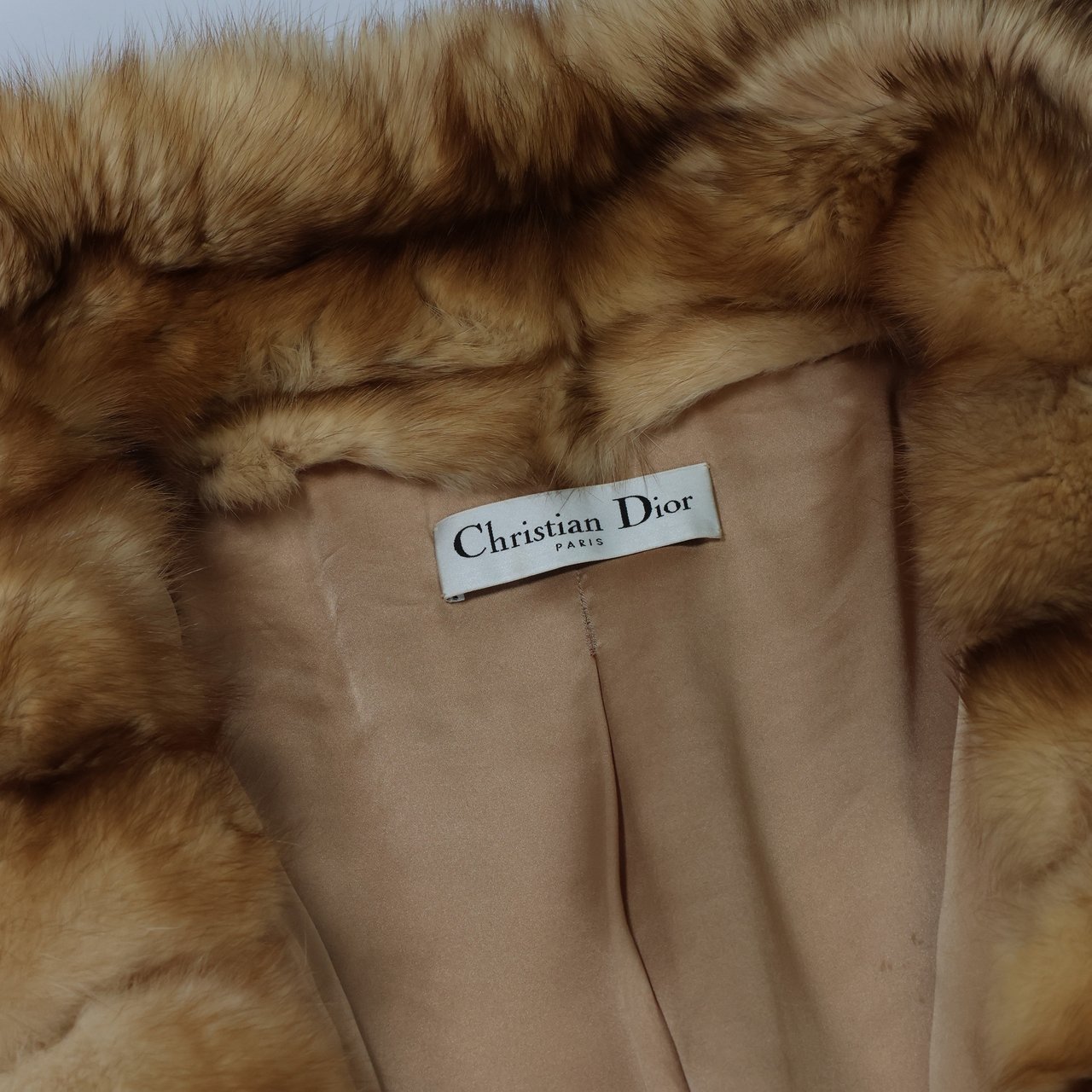 Dior Vintage Christian Dior Paris Golden Marten Fur Coat Bruin