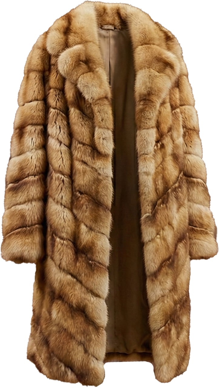 Dior Vintage Christian Dior Paris Golden Marten Fur Coat Bruin
