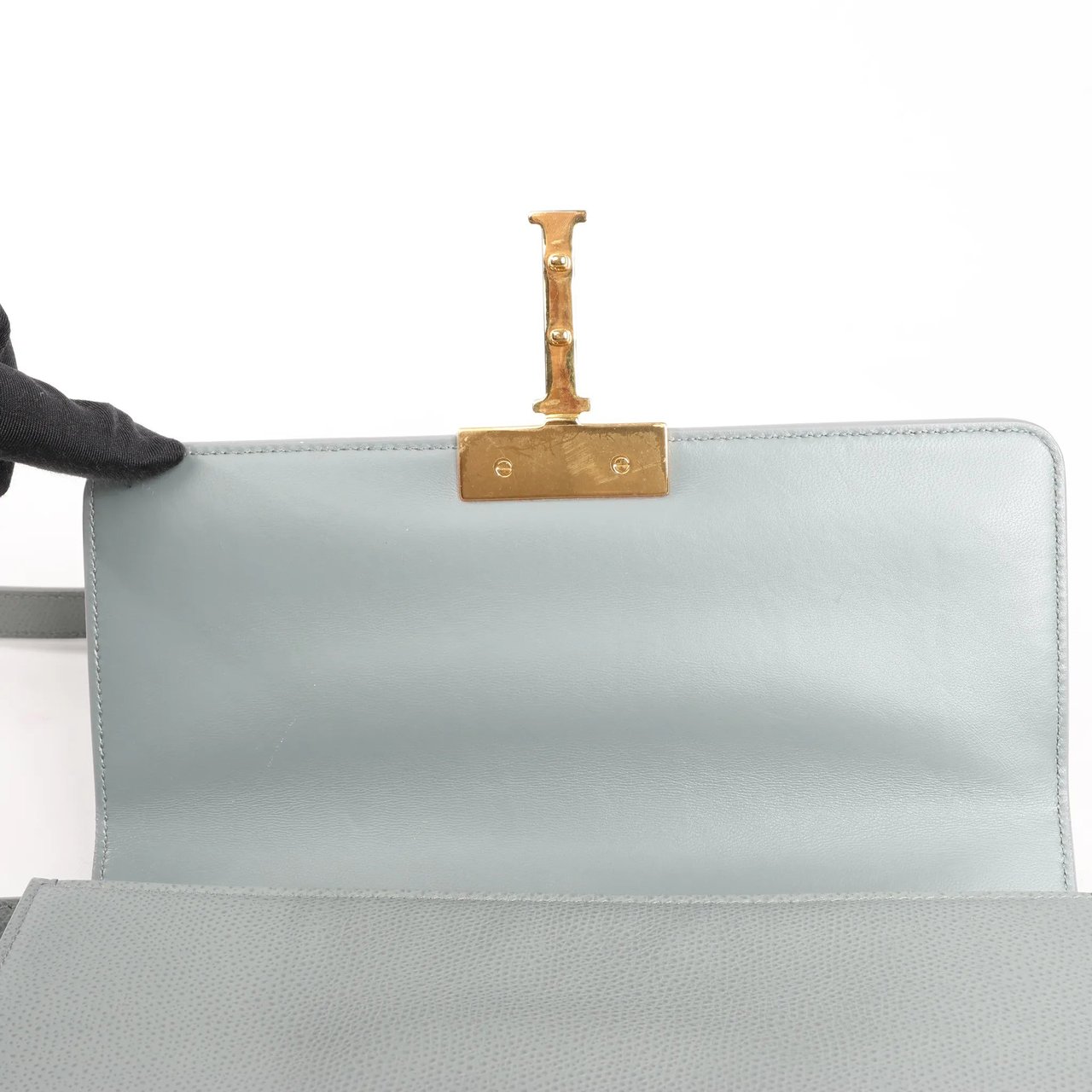 Dior Dior Montaigne 30 Leather Shoulder bag in Gray Grijs