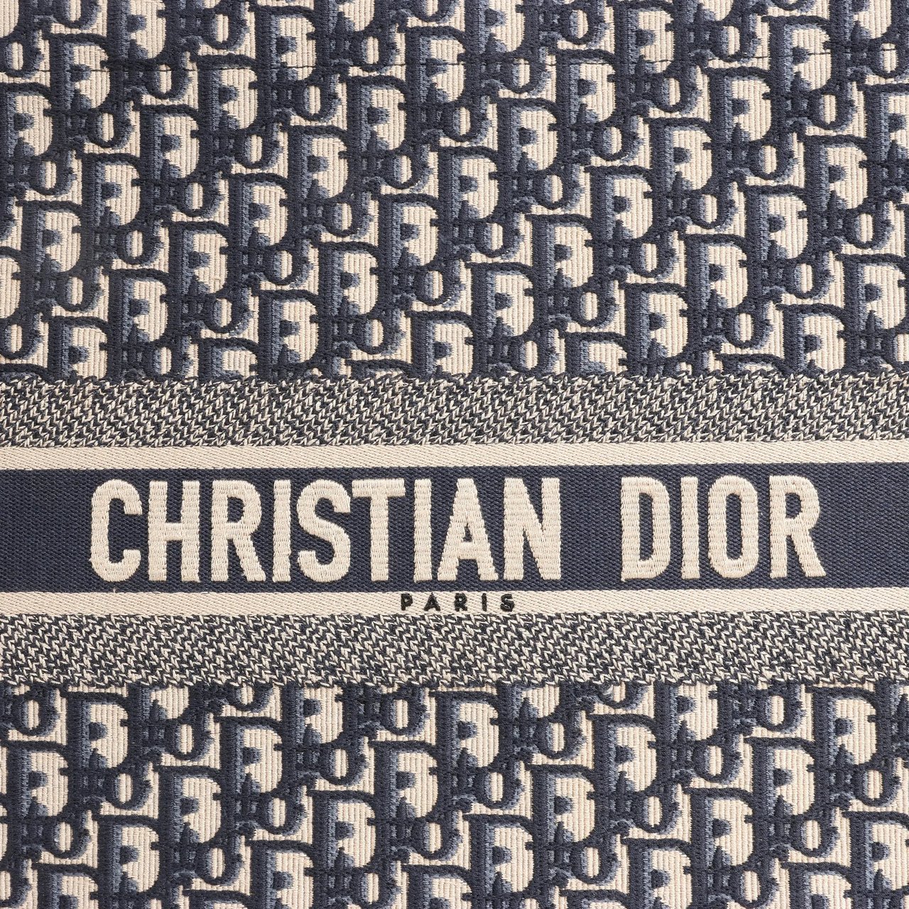 Dior Dior Book Tote Large Oblique Canvas Shoulder Bag in Navy Blue Divers