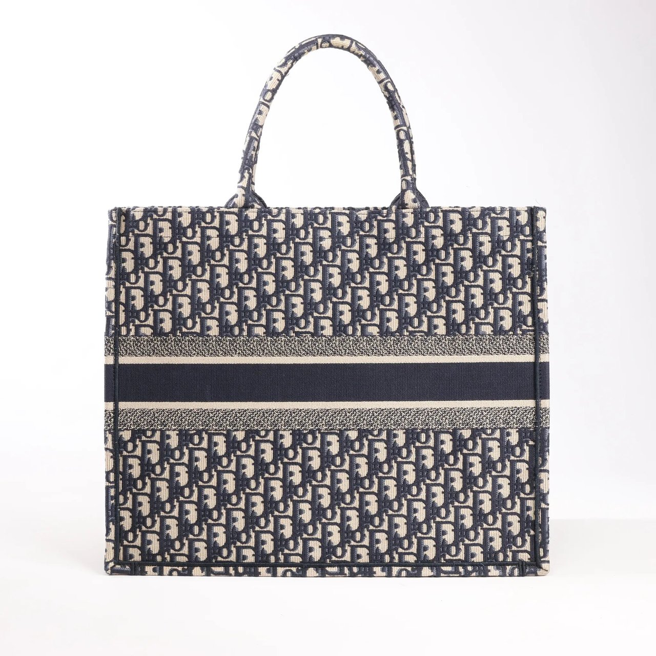 Dior Dior Book Tote Large Oblique Canvas Shoulder Bag in Navy Blue Divers