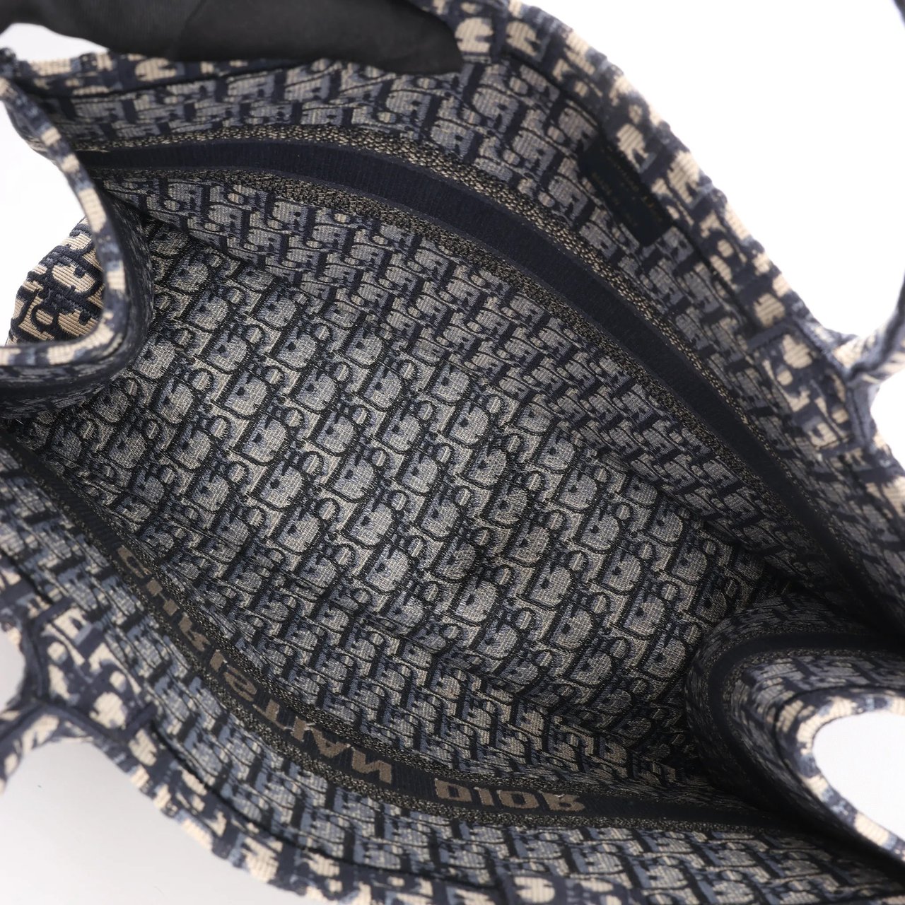 Dior Dior Book Tote Large Oblique Canvas Shoulder Bag in Navy Blue Divers