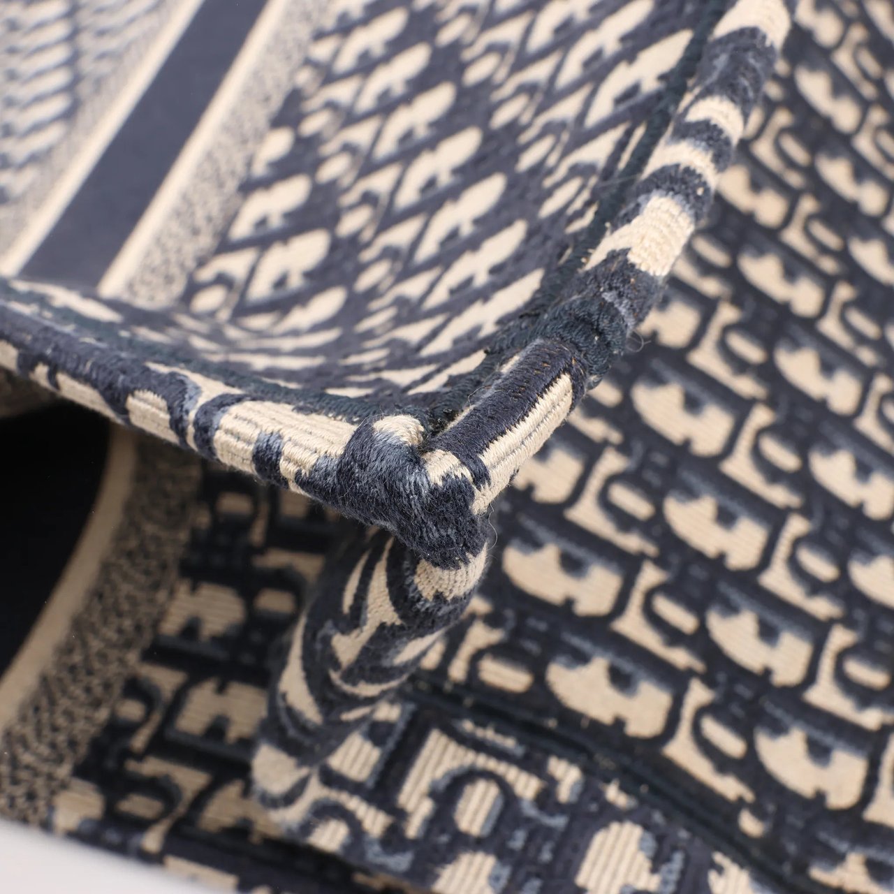 Dior Dior Book Tote Large Oblique Canvas Shoulder Bag in Navy Blue Divers