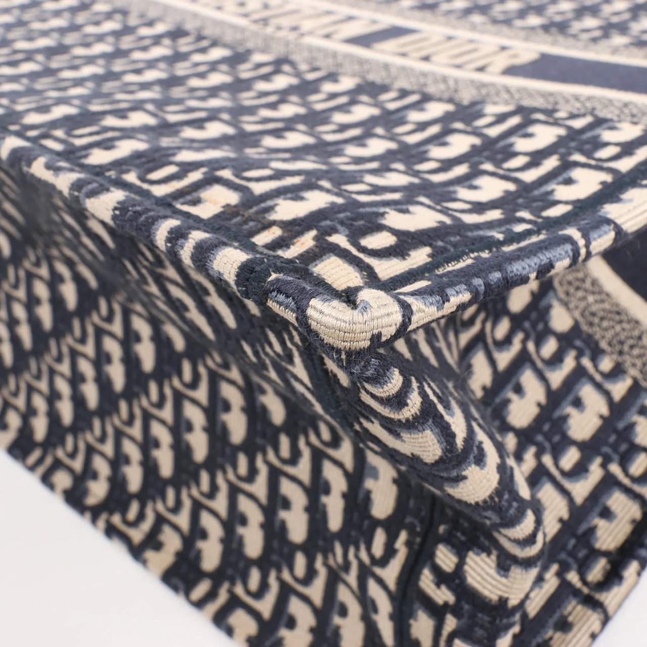 Dior Dior Book Tote Large Oblique Canvas Shoulder Bag in Navy Blue Divers