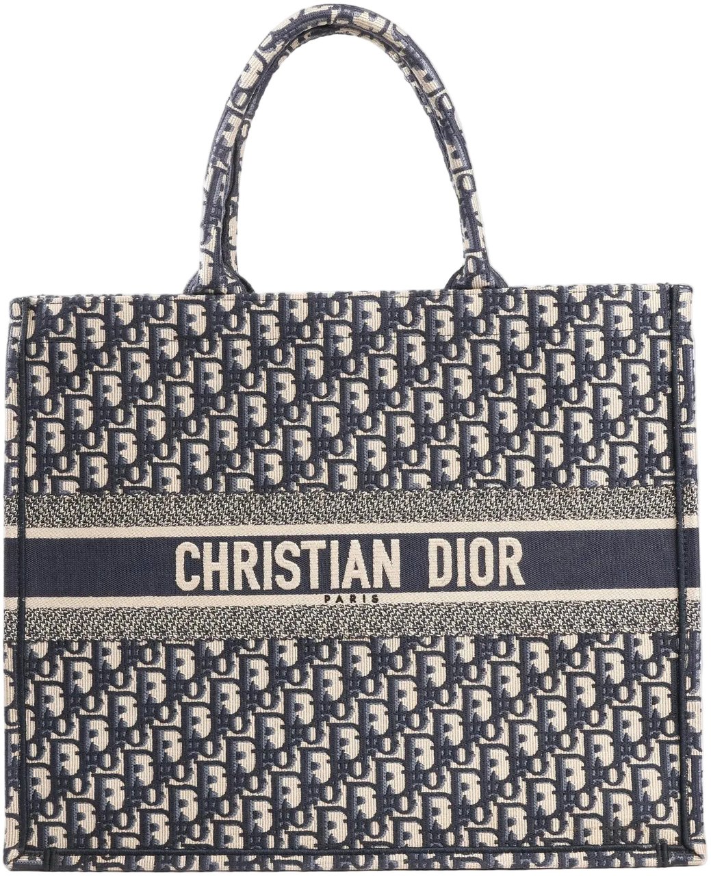 Dior Dior Book Tote Large Oblique Canvas Shoulder Bag in Navy Blue Divers