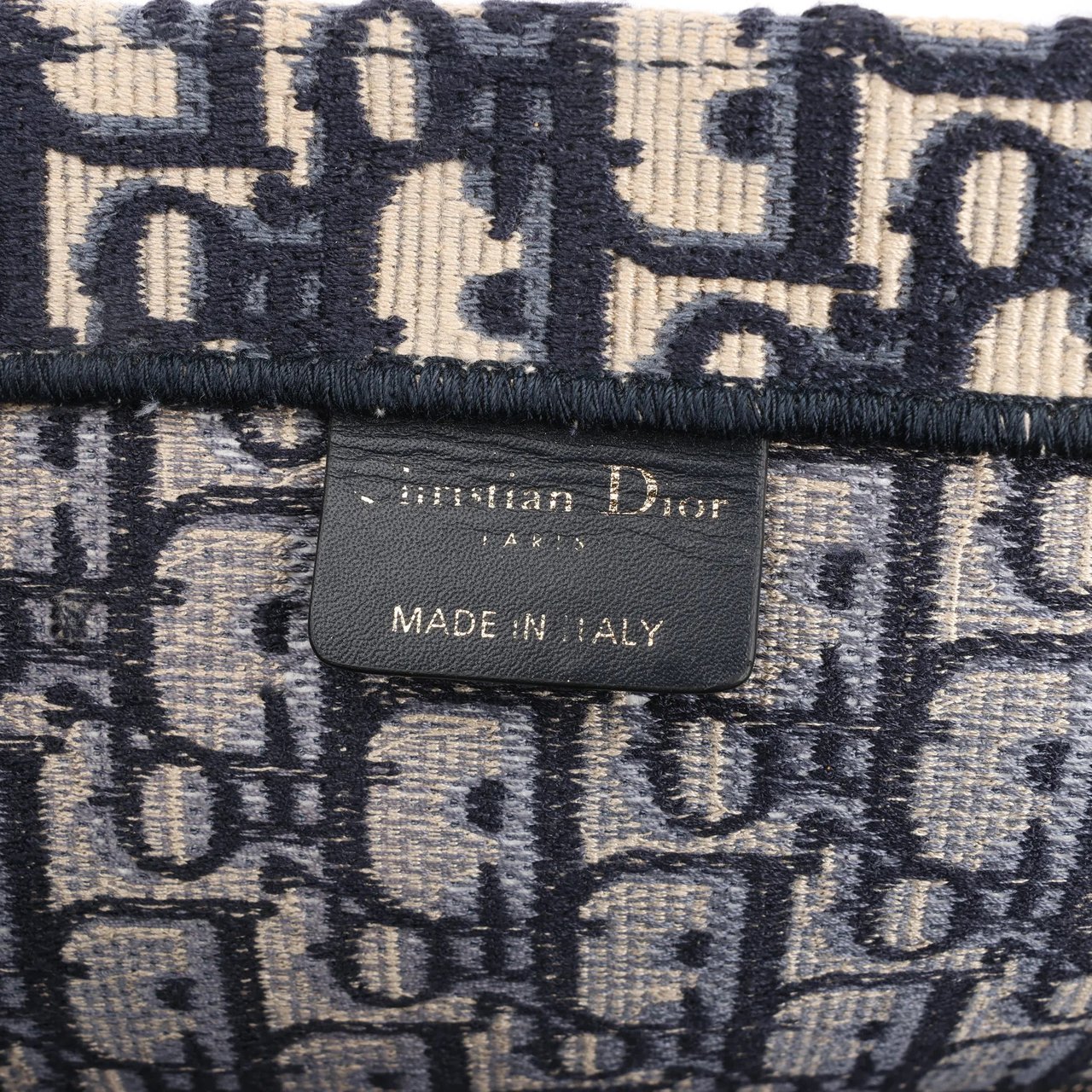 Dior Dior Book Tote Large Oblique Canvas Shoulder Bag in Navy Blue Divers