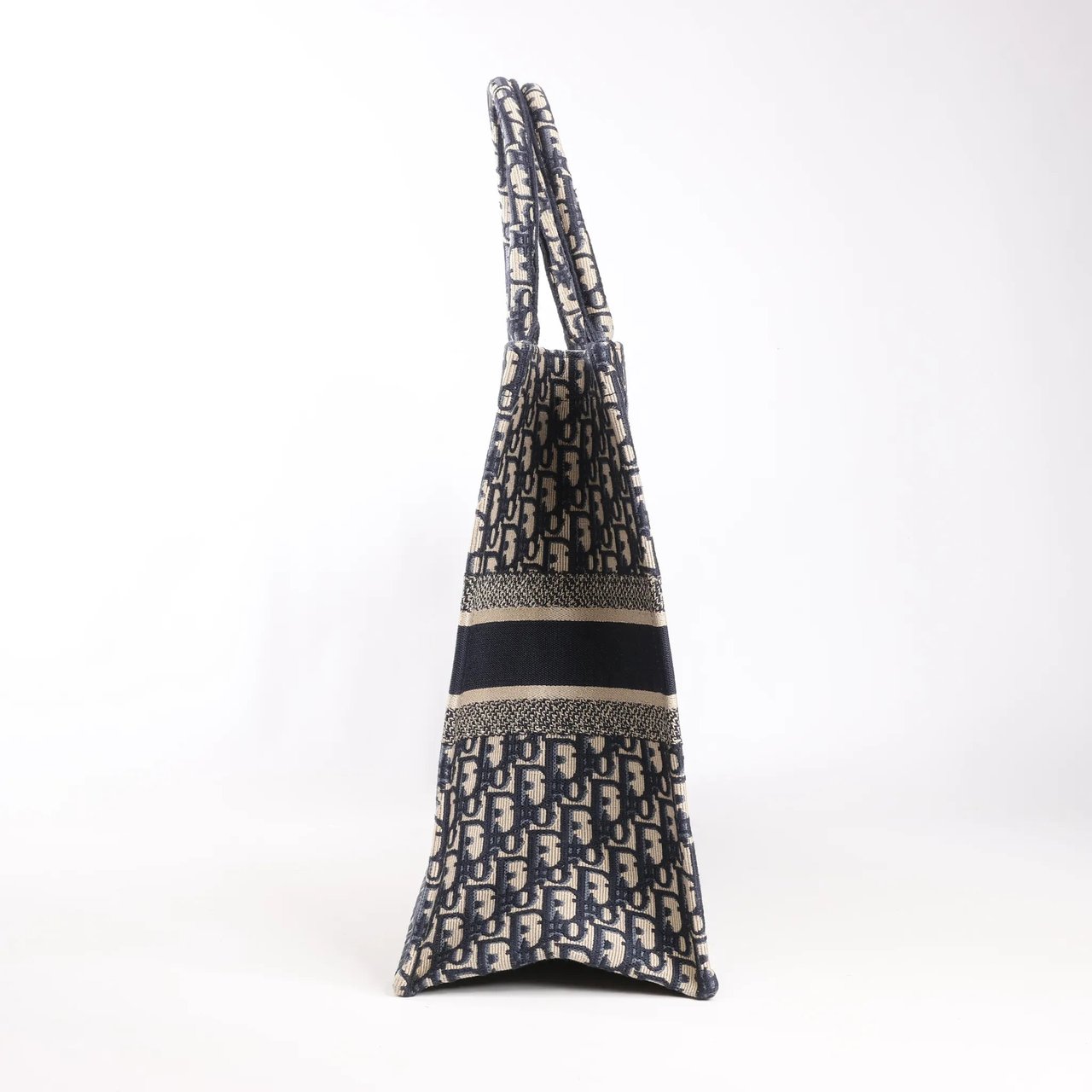 Dior Dior Book Tote Large Oblique Canvas Shoulder Bag in Navy Blue Divers