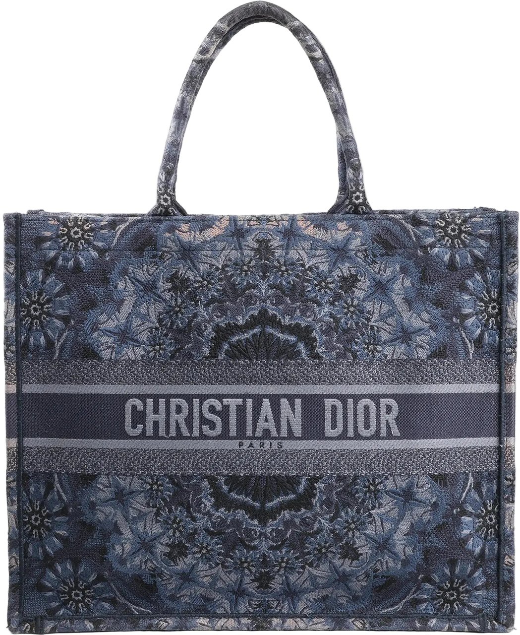 Dior Dior Book Tote Large Kaleidiorscopic Canvas Shoulder Bag in Navy Blue Navy
