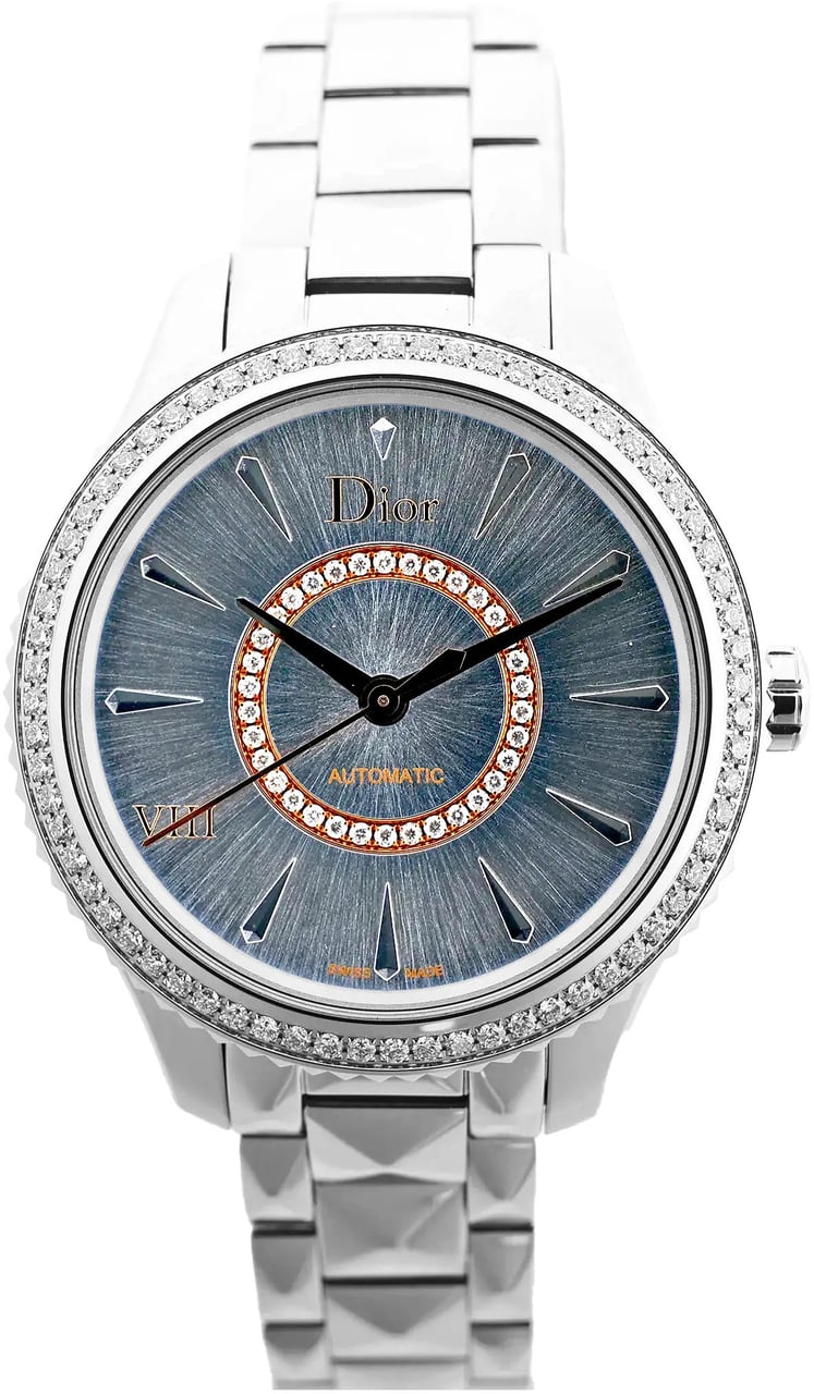 Dior Dior Montaigne CD152510 FU6977 SS AT Watch with Blue Dial Blauw