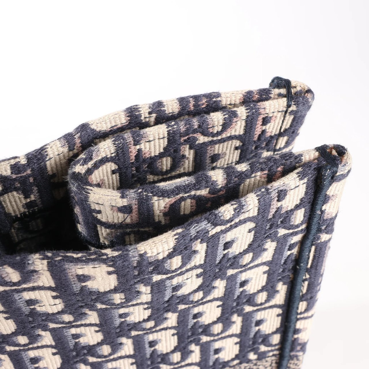 Dior Dior Book Tote Large Oblique Canvas Shoulder Bag in Navy Blue Divers